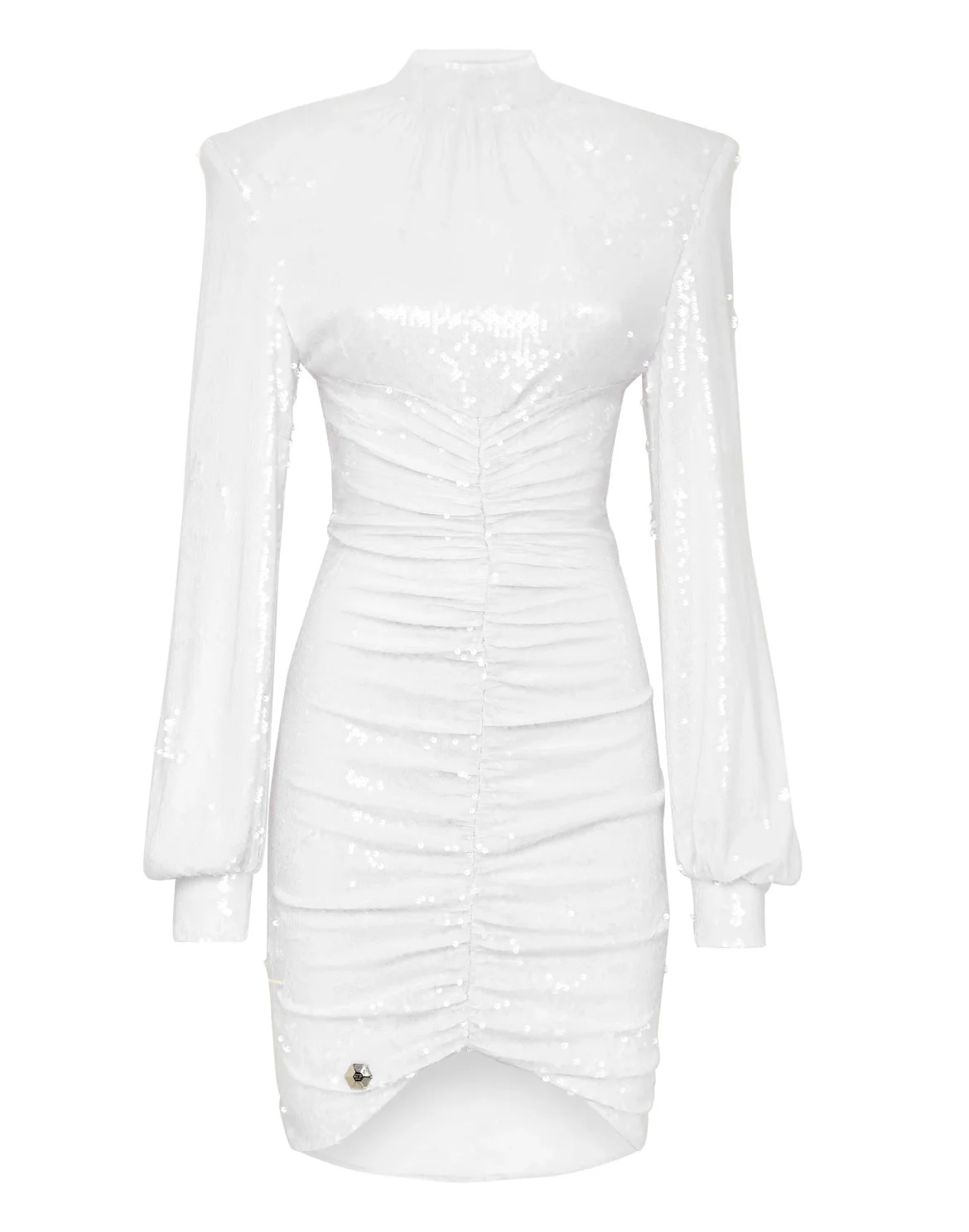 Midi Dress with Crystals, цвет: Белый