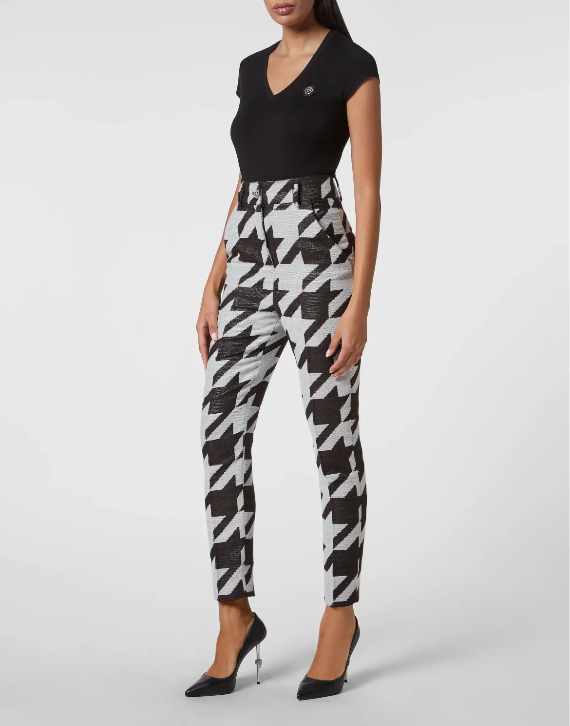 Tweed Office trousers Pied de poul, цвет: Мультиколор