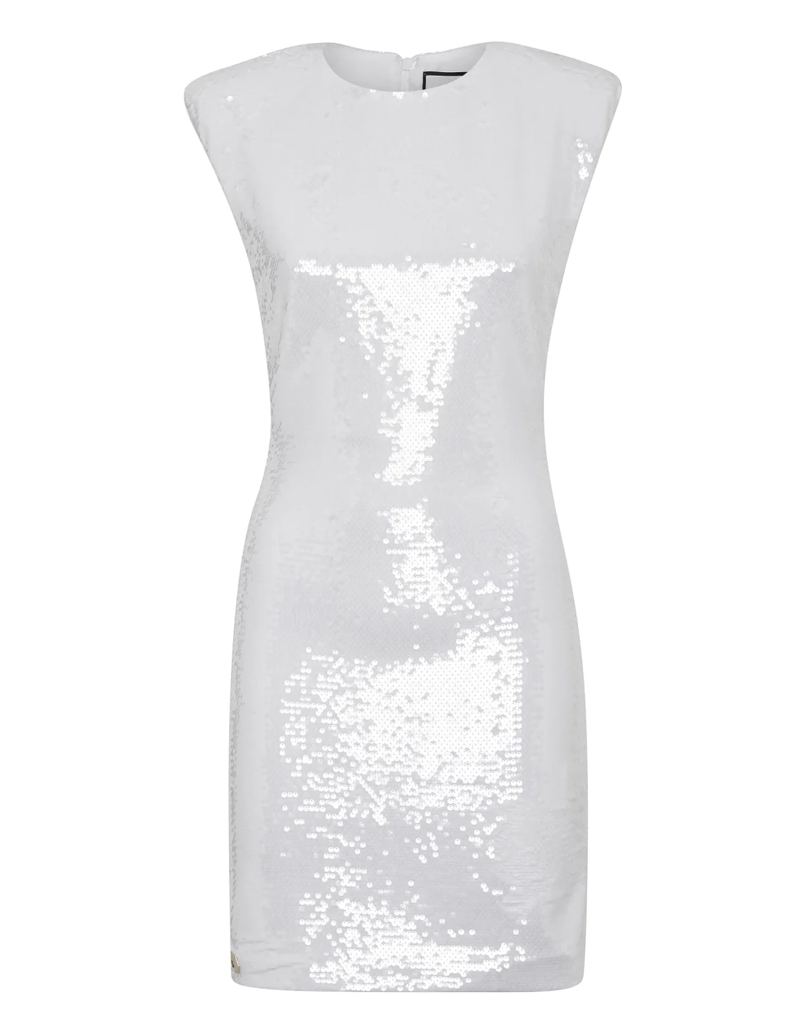 T-shirt Dress Sleeveless  with Crystals, цвет: Белый