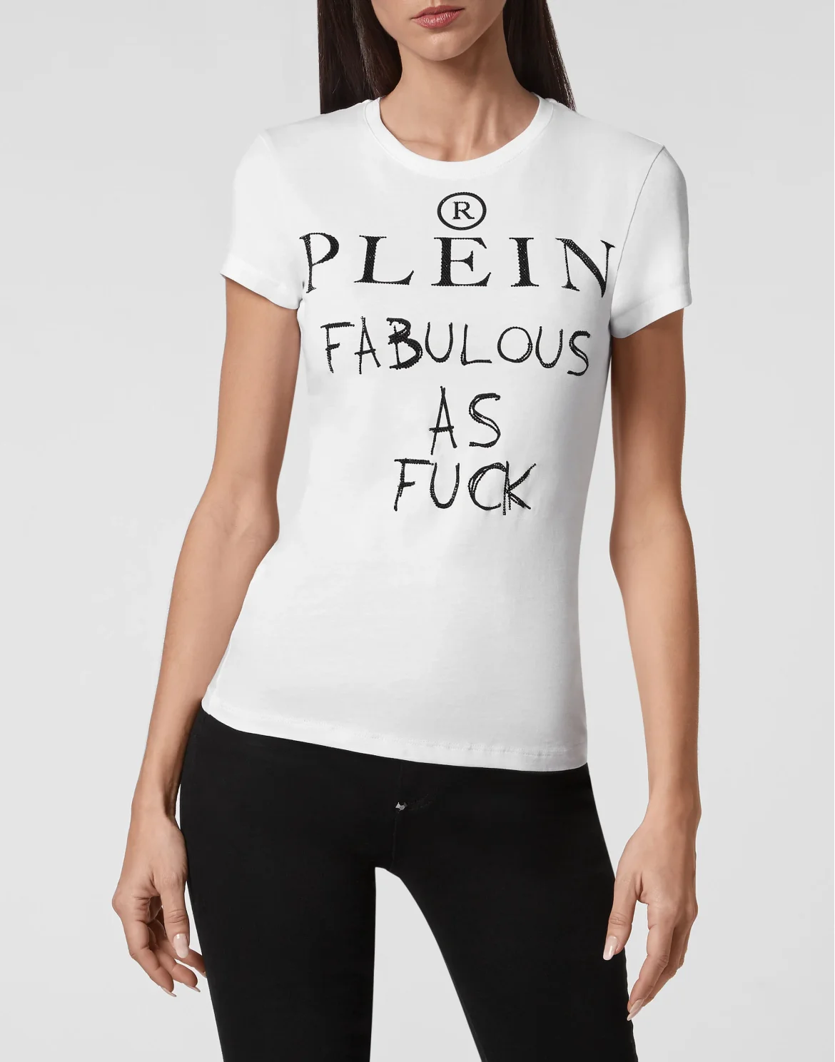 T-shirt Sexy Pure with Crystals, цвет: Белый