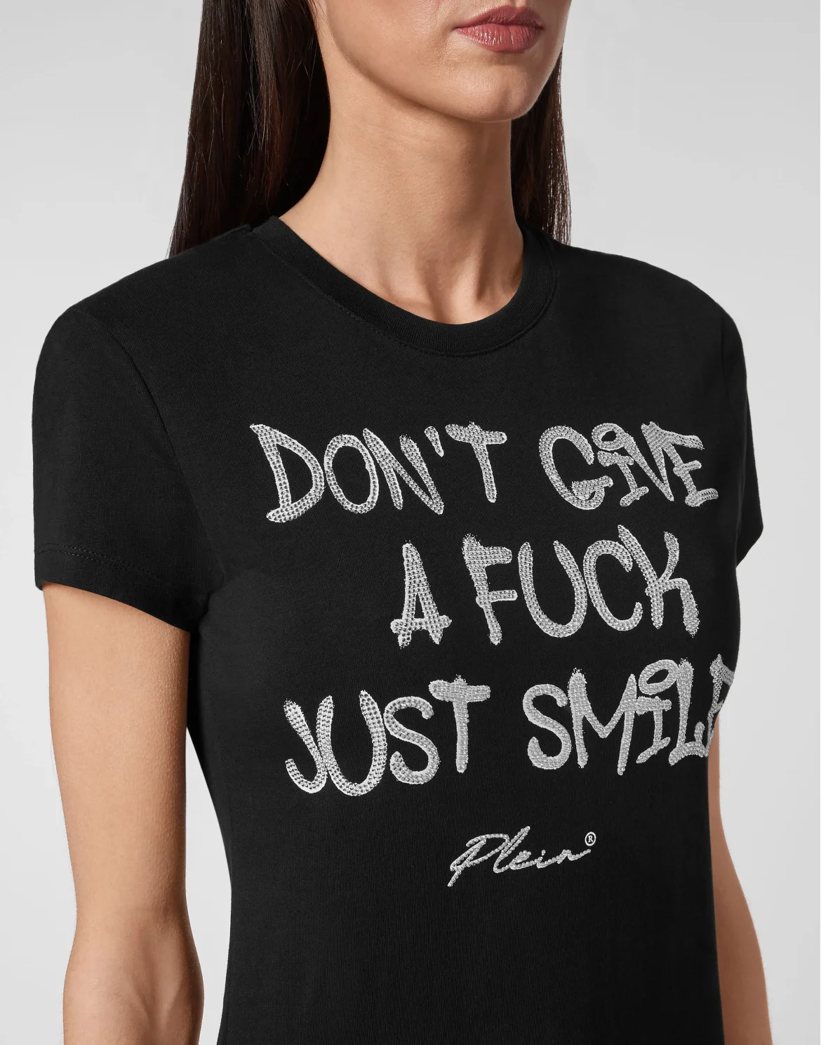 T-shirt Sexy Pure with Crystals, цвет: Черный