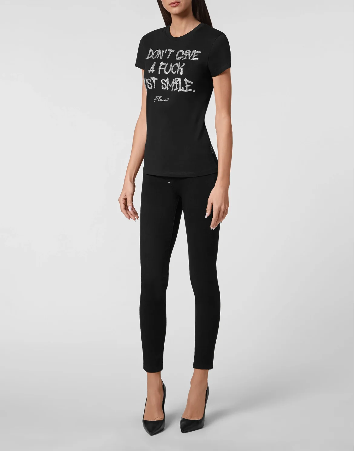 T-shirt Sexy Pure with Crystals, цвет: Черный