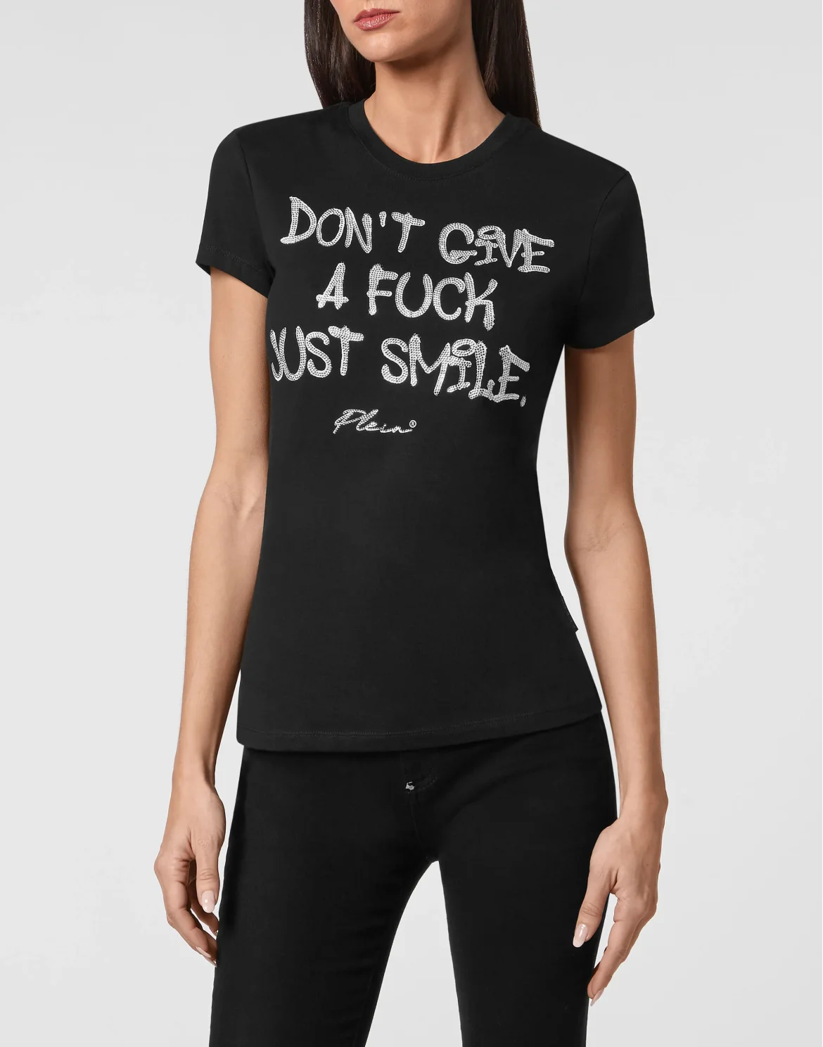 T-shirt Sexy Pure with Crystals, цвет: Черный