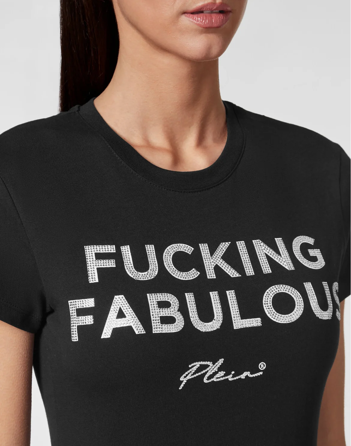 T-shirt Sexy Pure with Crystals, цвет: Черный