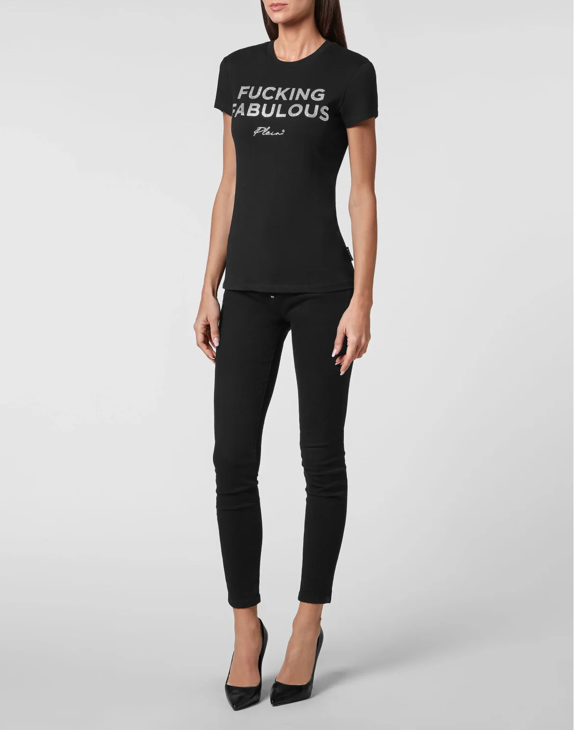 T-shirt Sexy Pure with Crystals, цвет: Черный