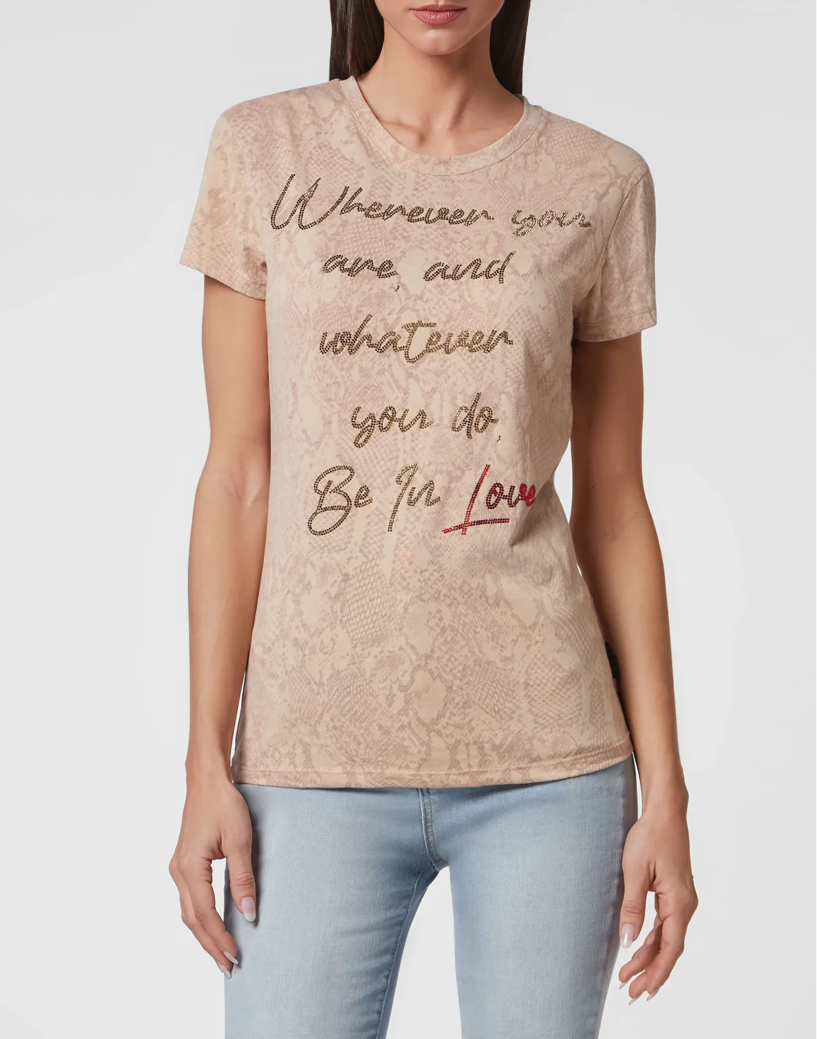 T-shirt Sexy Pure Crystal, цвет: Бежевый