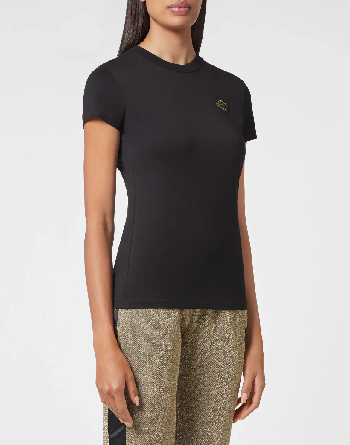 T-shirt Round Neck SS Statement, цвет: Черный