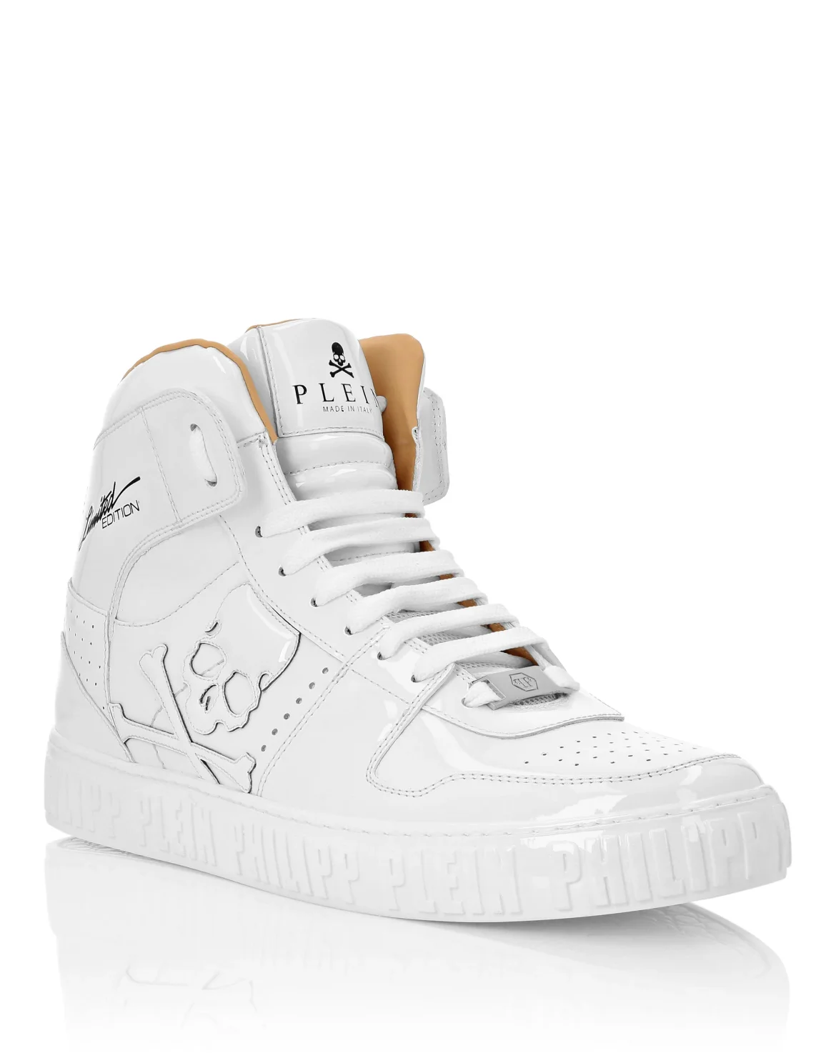 HI-TOP SNEAKERS NOTORIOUS PATENT SKULL, цвет: Белый