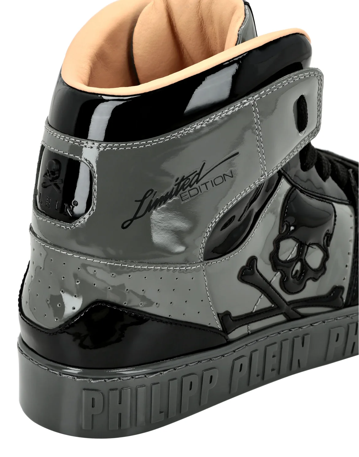 HI-TOP SNEAKERS NOTORIOUS PATENT SKULL, цвет: Черный
