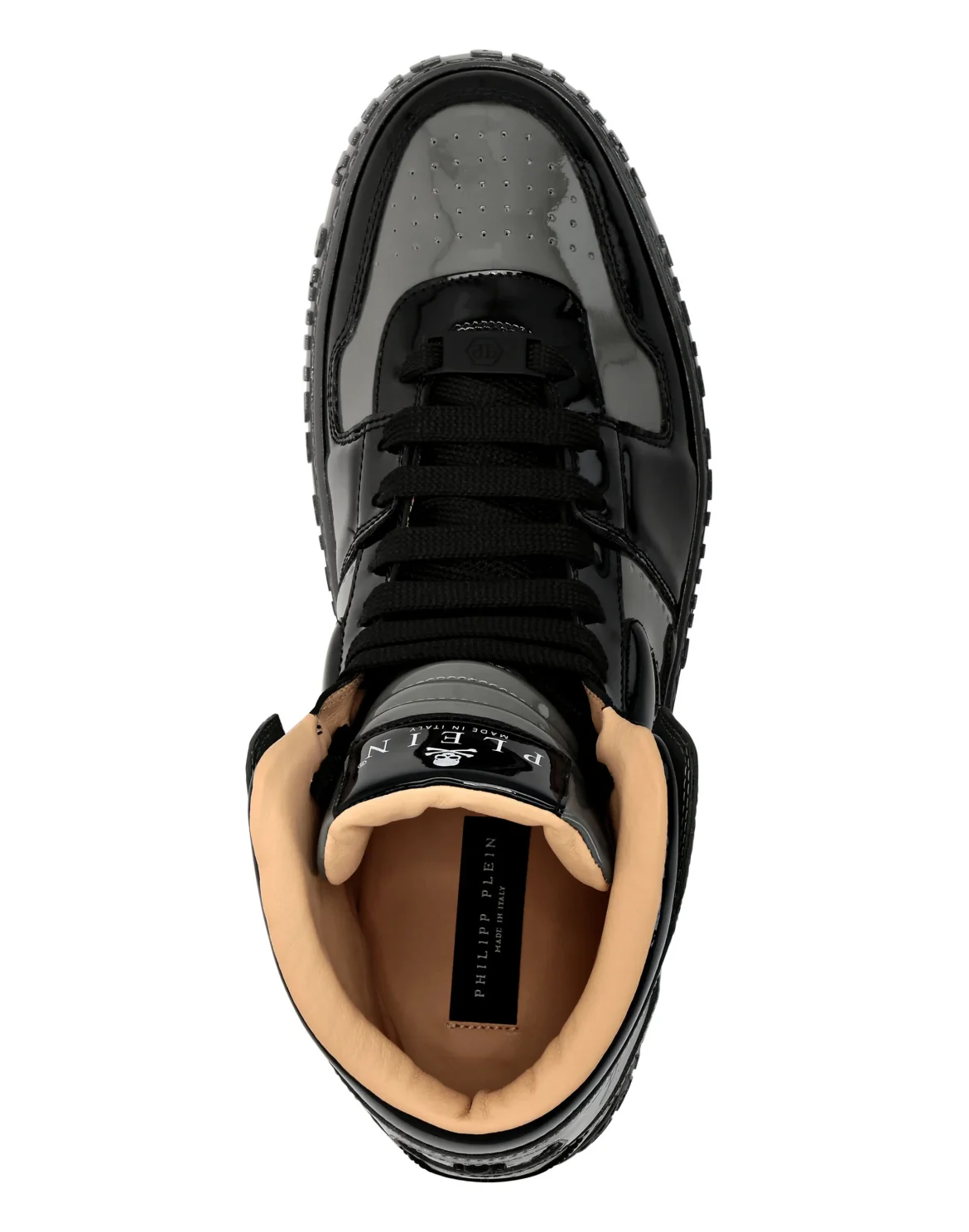 HI-TOP SNEAKERS NOTORIOUS PATENT SKULL, цвет: Черный