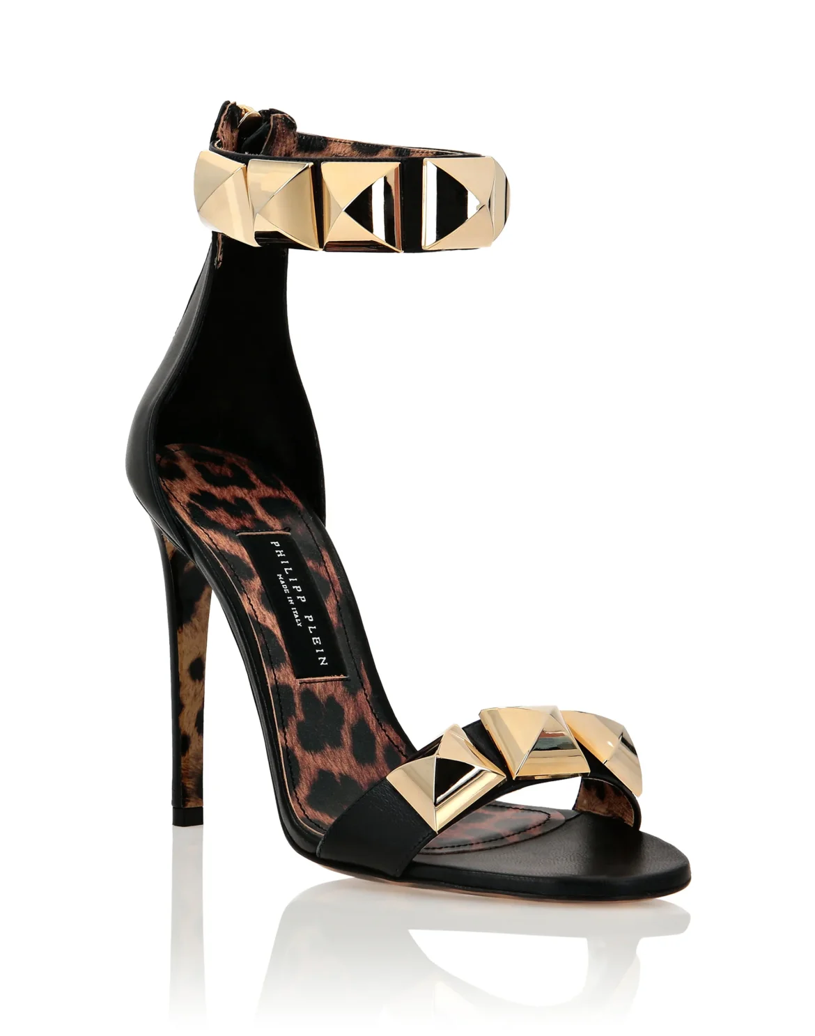Ankle Strap Stud Sandals, цвет: Черный