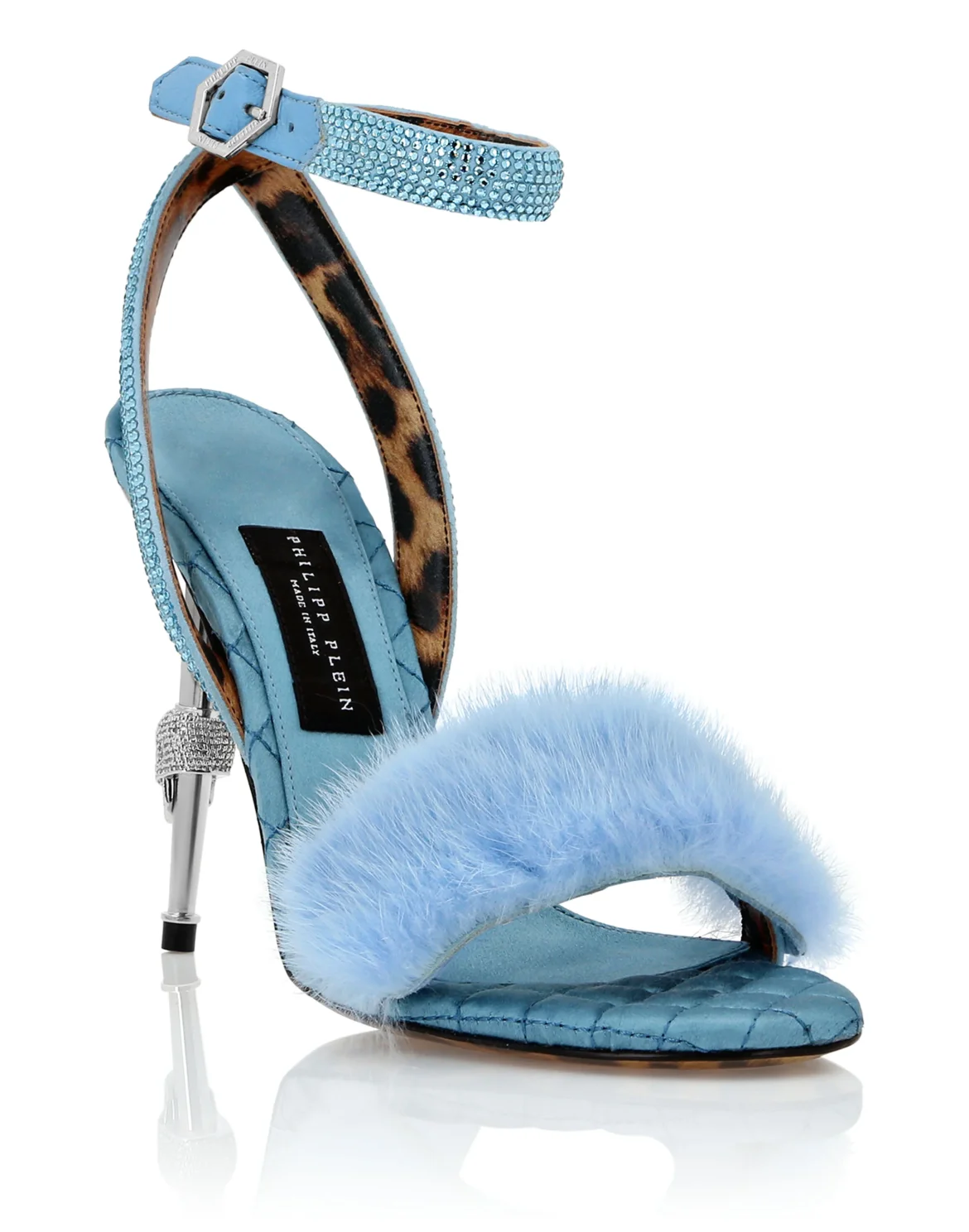 Sandals High Heels Crystal, цвет: Голубой