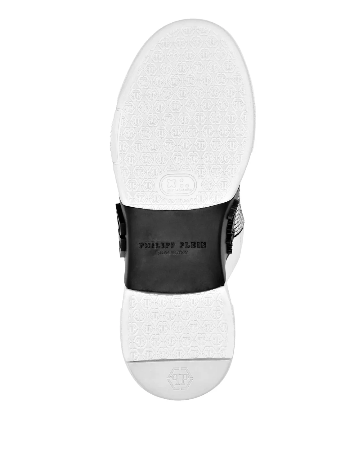 LO-TOP SNEAKERS PHANTOM KICK$ LEATHER HEXAGON WITH Crystals, цвет: Белый