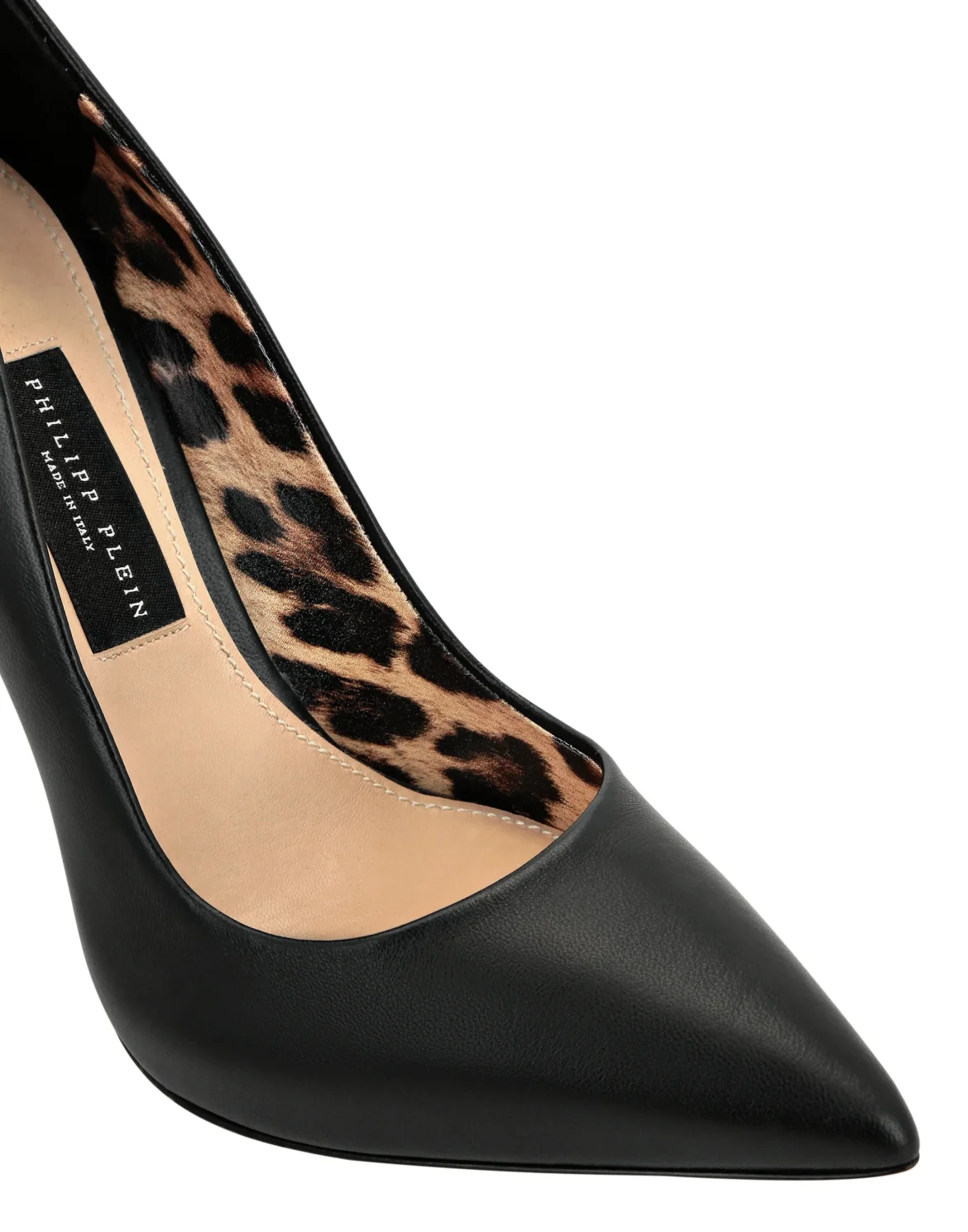 Skull Heel Leather Pumps, цвет: Черный