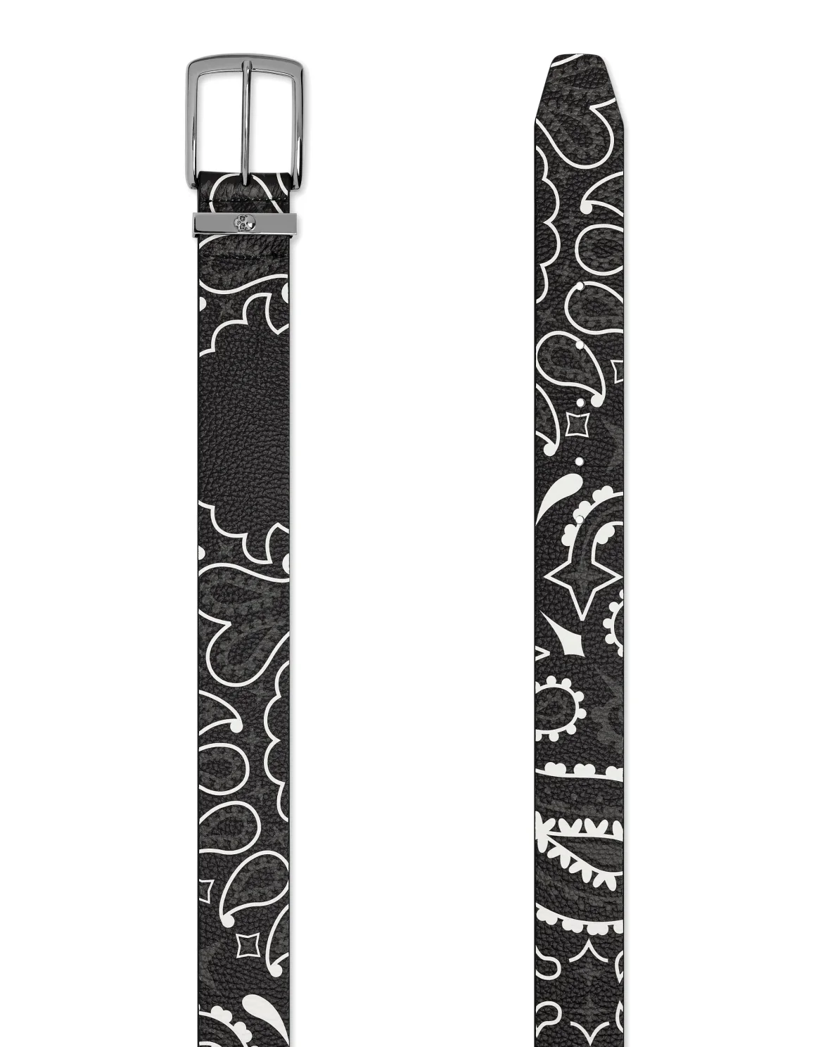 Leather Belt Paisley, цвет: Черный