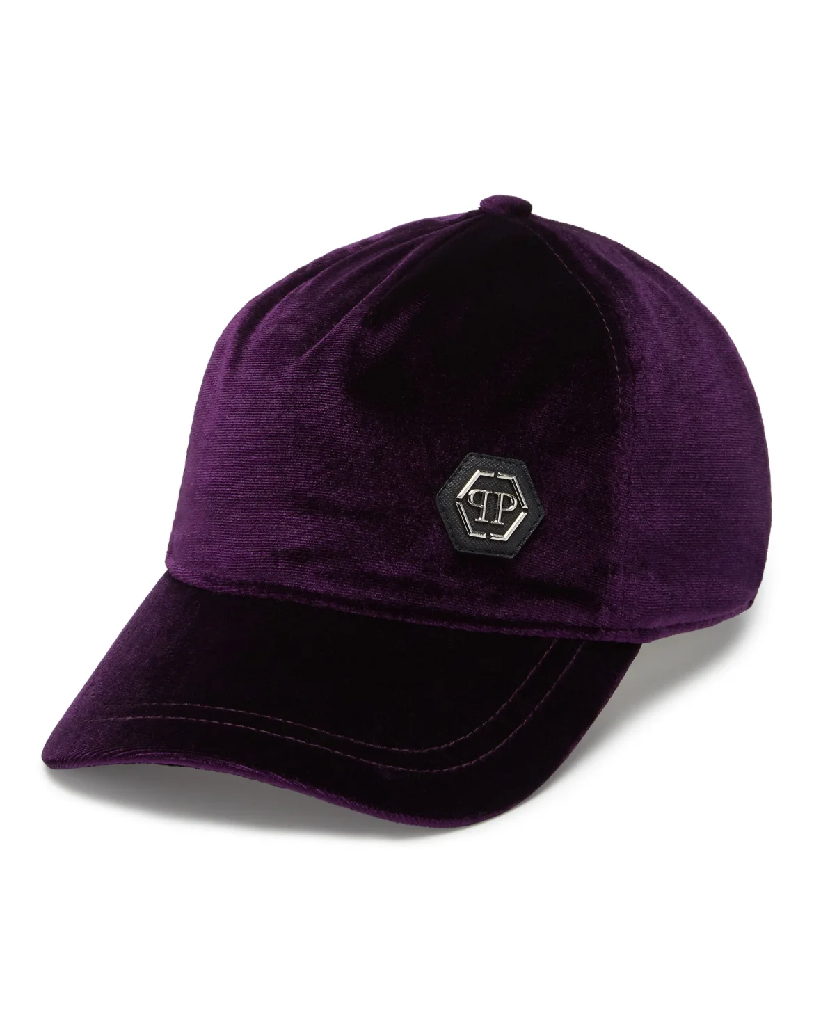 Velvet Baseball Cap Iconic Plein, цвет: Фиолетовый