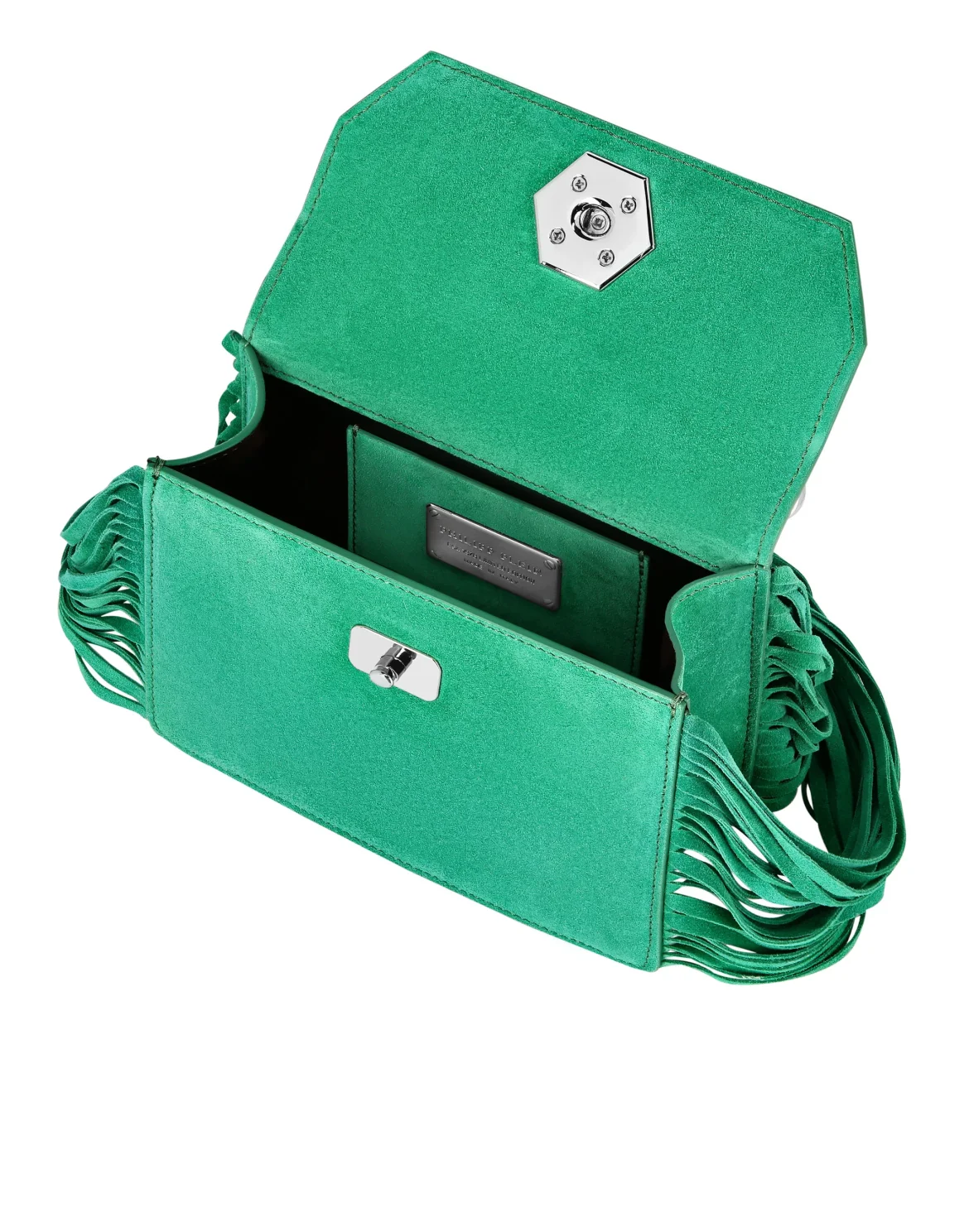 Small Suede Handle Bag Superheroine, цвет: Зеленый