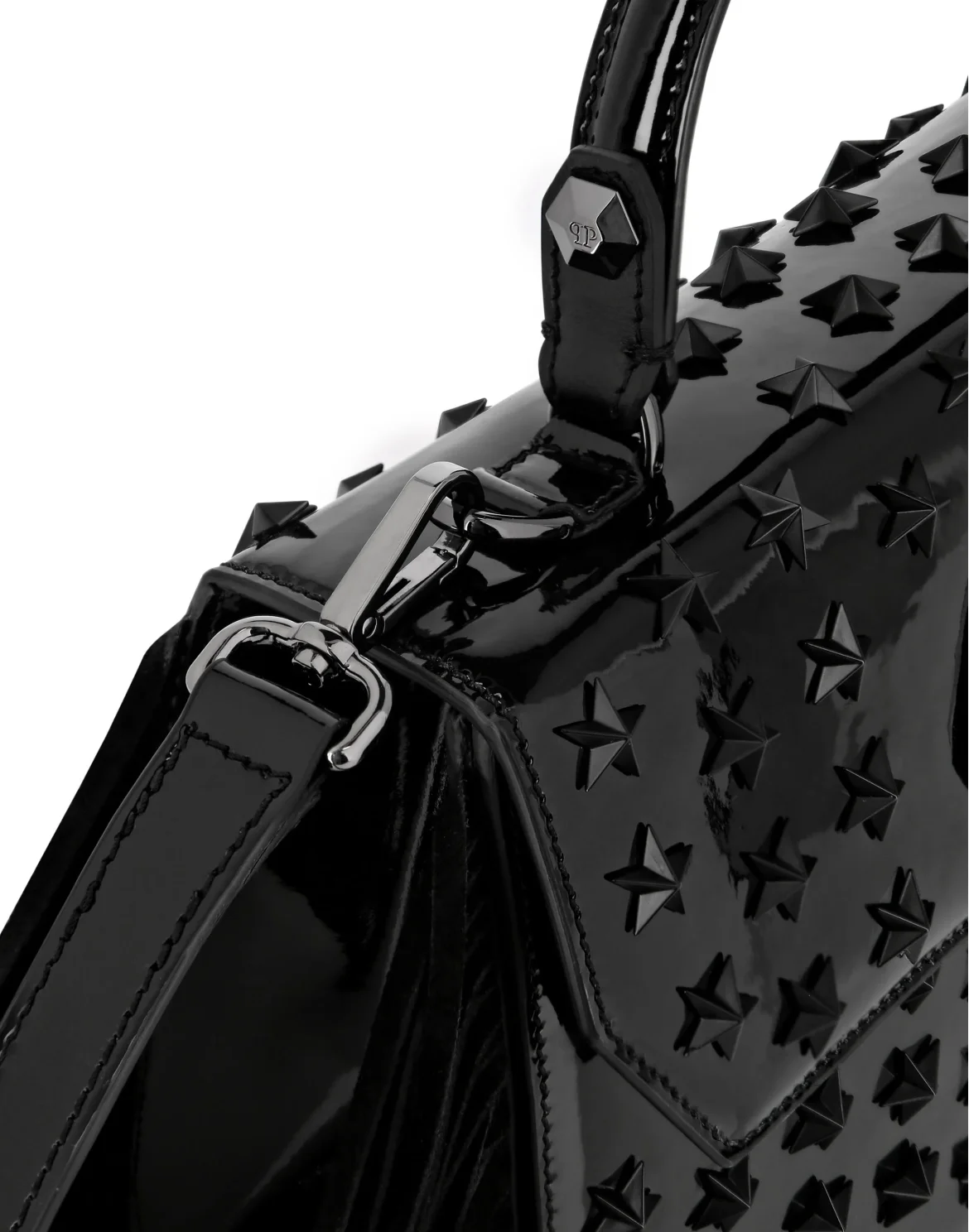 Medium Handle Bag Superheroine STARS, цвет: Черный