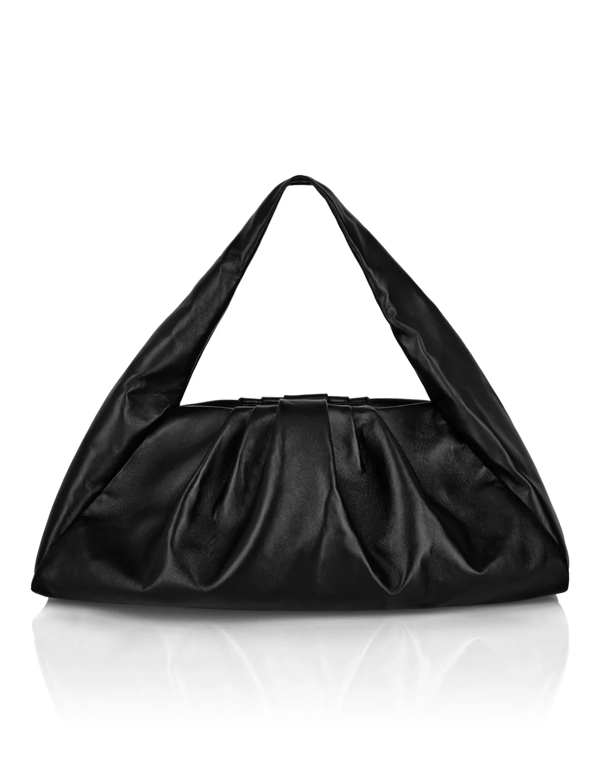 Leather Large Shoulder Bag Gothic Plein, цвет: Черный