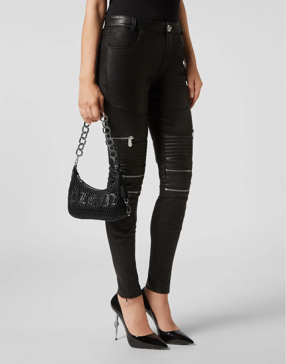 Slalom Shoulder Bag Gothic Plein, цвет: Черный