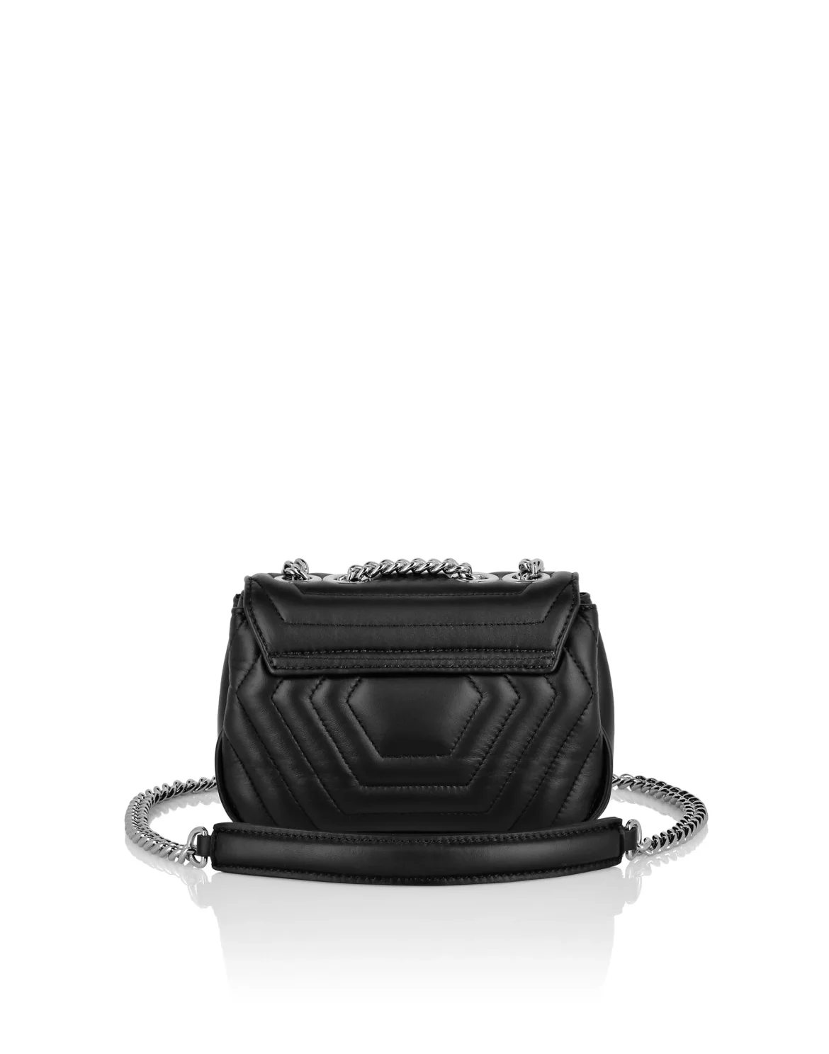 Nappa Small Shoulder Bag Hexagon, цвет: Черный