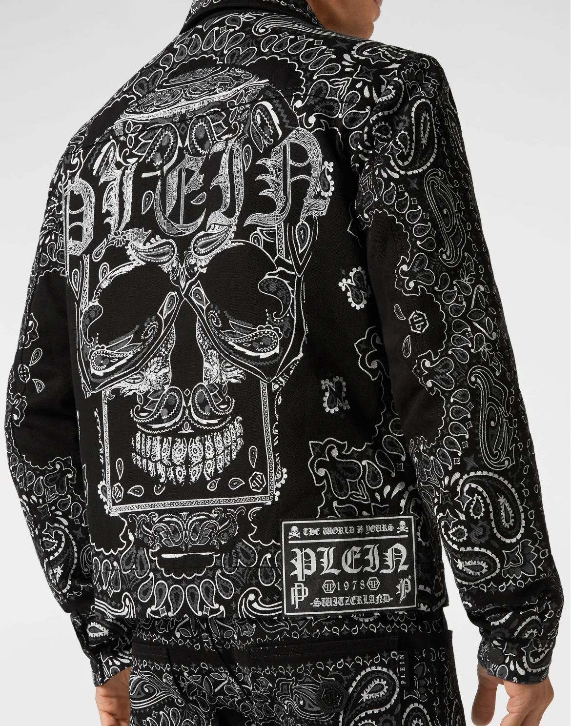 Denim Jacket Paisley Bandana, цвет: Черный