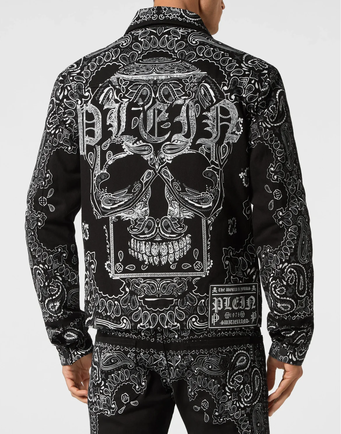 Denim Jacket Paisley Bandana, цвет: Черный