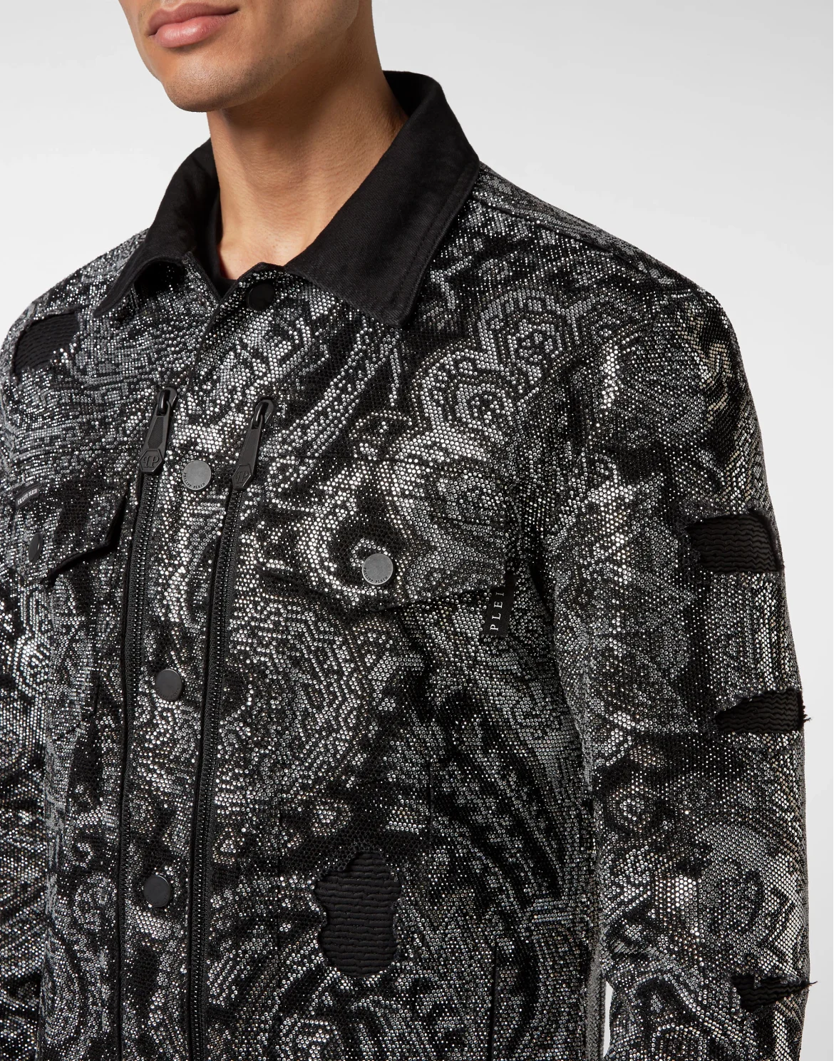Denim Jacket Paisley Stones, цвет: Черный