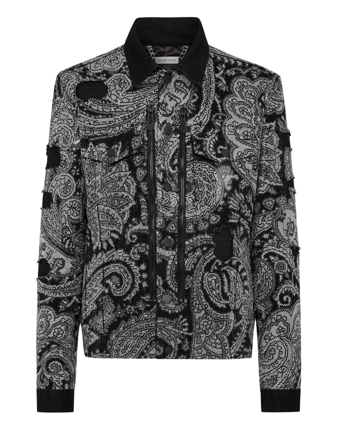 Denim Jacket Paisley Stones, цвет: Черный