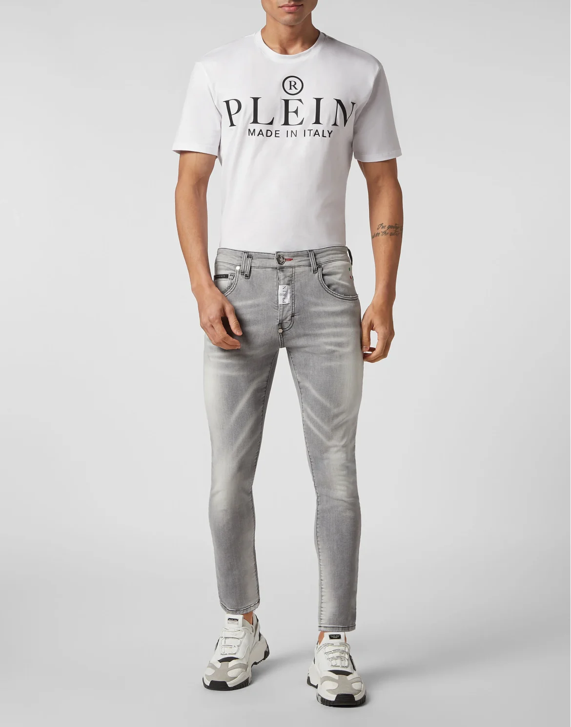 Denim Trousers Skinny Fit, цвет: Серый