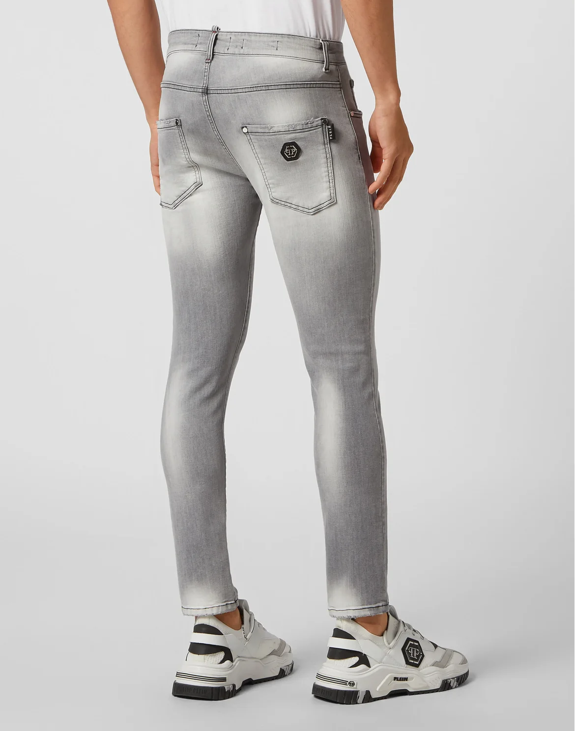 Denim Trousers Skinny Fit, цвет: Серый