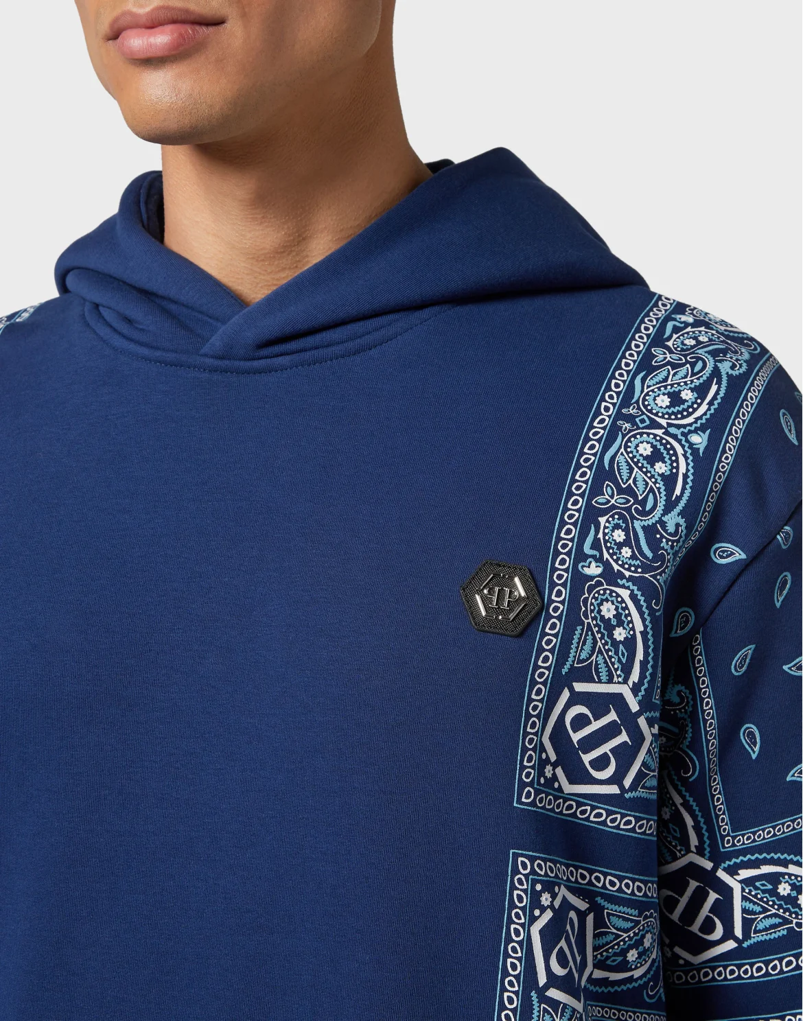 Hoodie sweatshirt Paisley Bandana, цвет: Синий