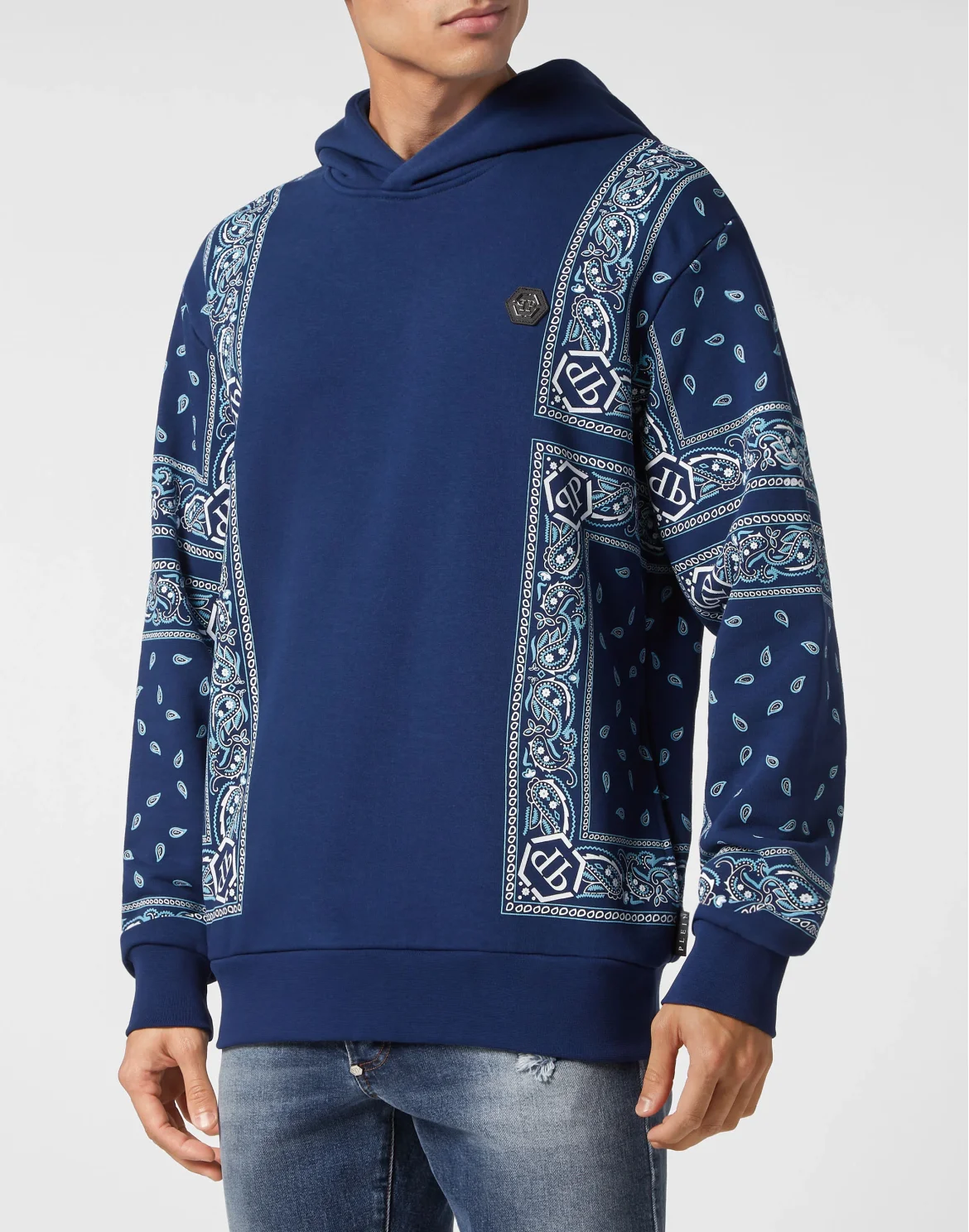 Hoodie sweatshirt Paisley Bandana, цвет: Синий