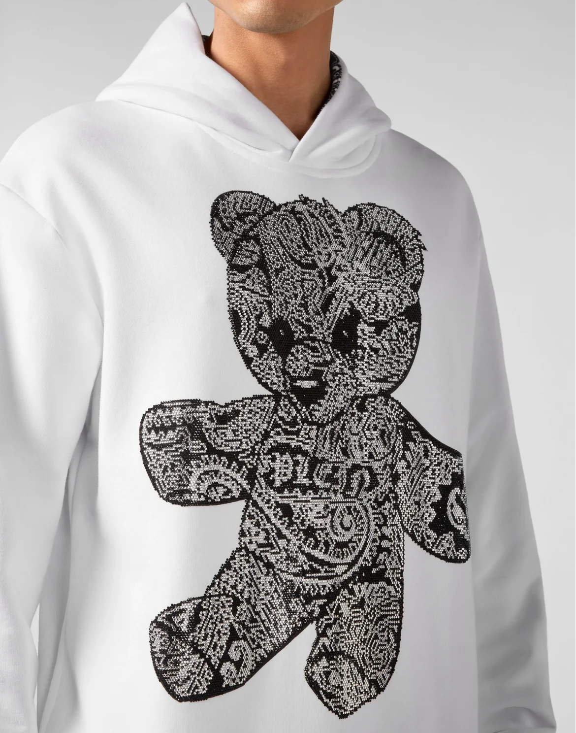 Hoodie sweatshirt Paisley Teddy Bear, цвет: Белый
