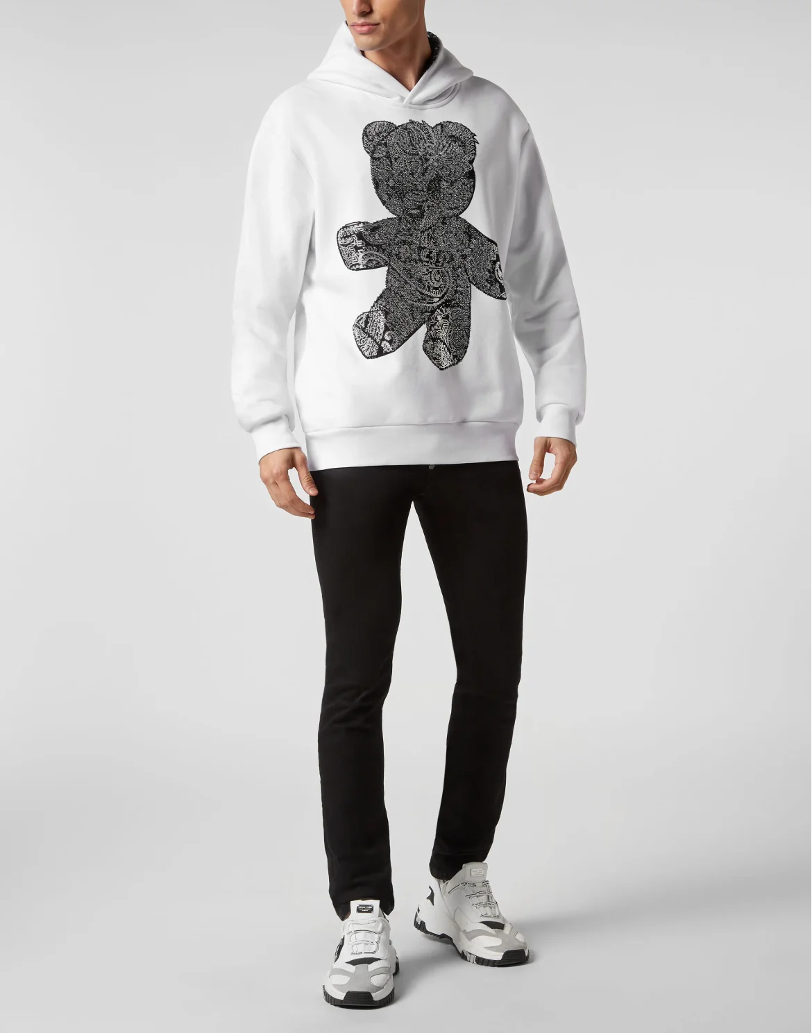 Hoodie sweatshirt Paisley Teddy Bear, цвет: Белый