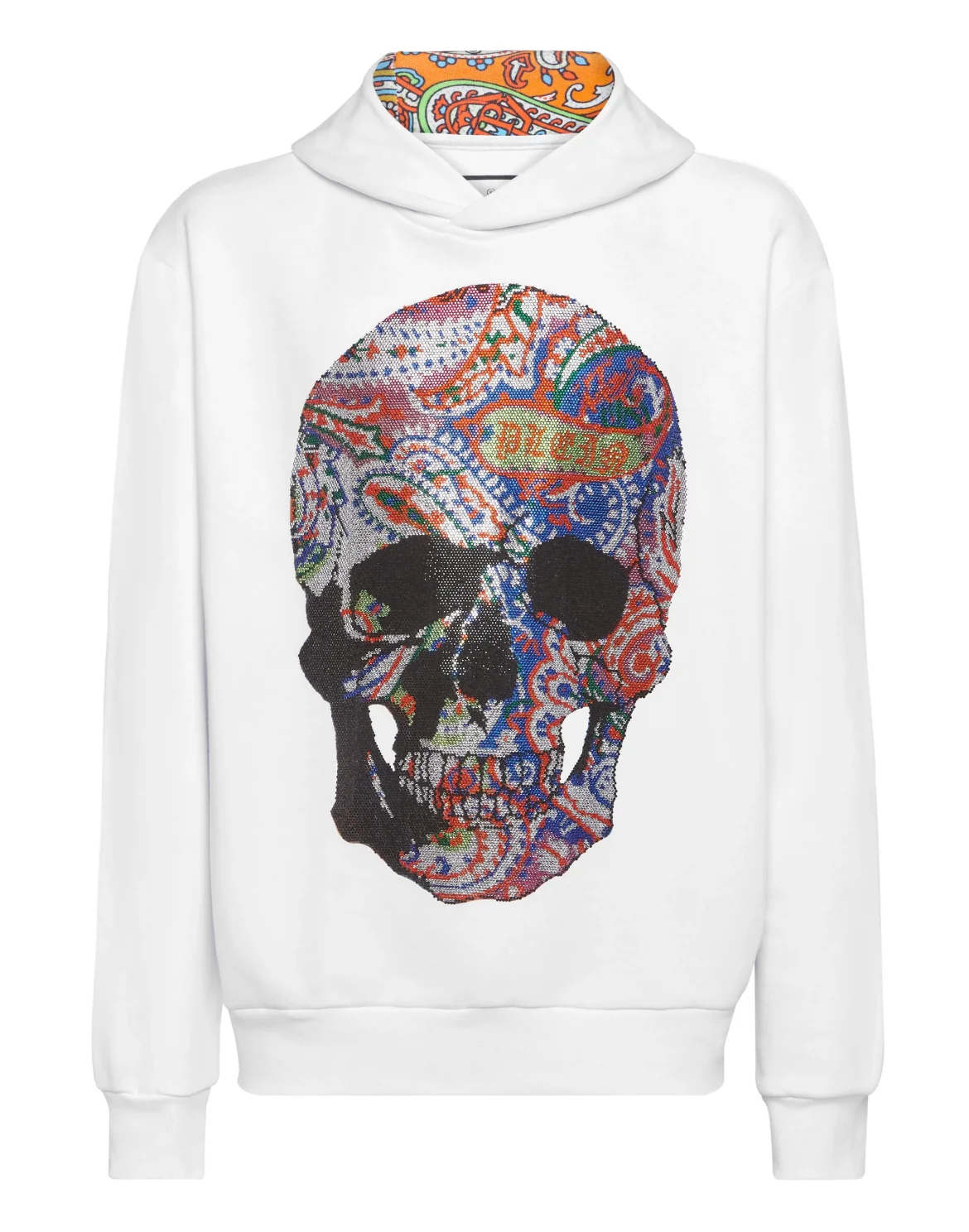 Hoodie sweatshirt Paisley Strass, цвет: Белый