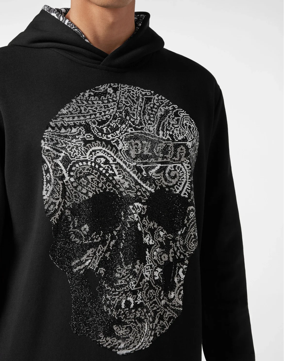 Hoodie sweatshirt Paisley Strass, цвет: Черный