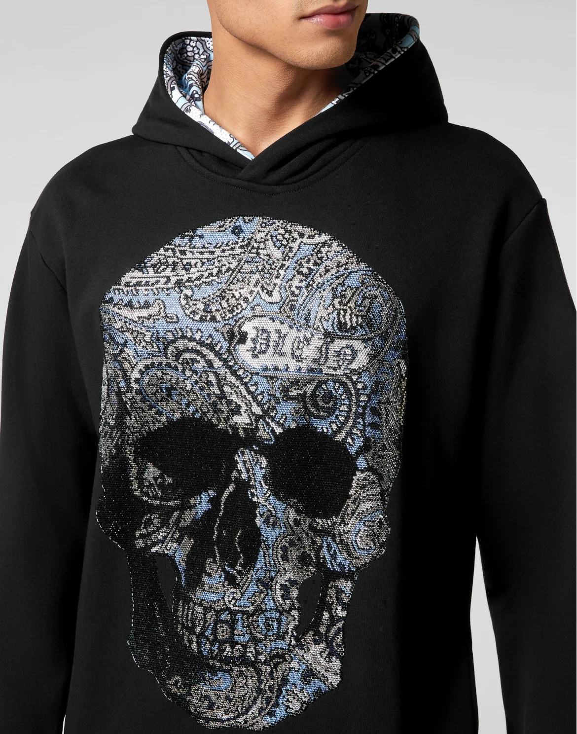 Hoodie sweatshirt Paisley Strass, цвет: Черный