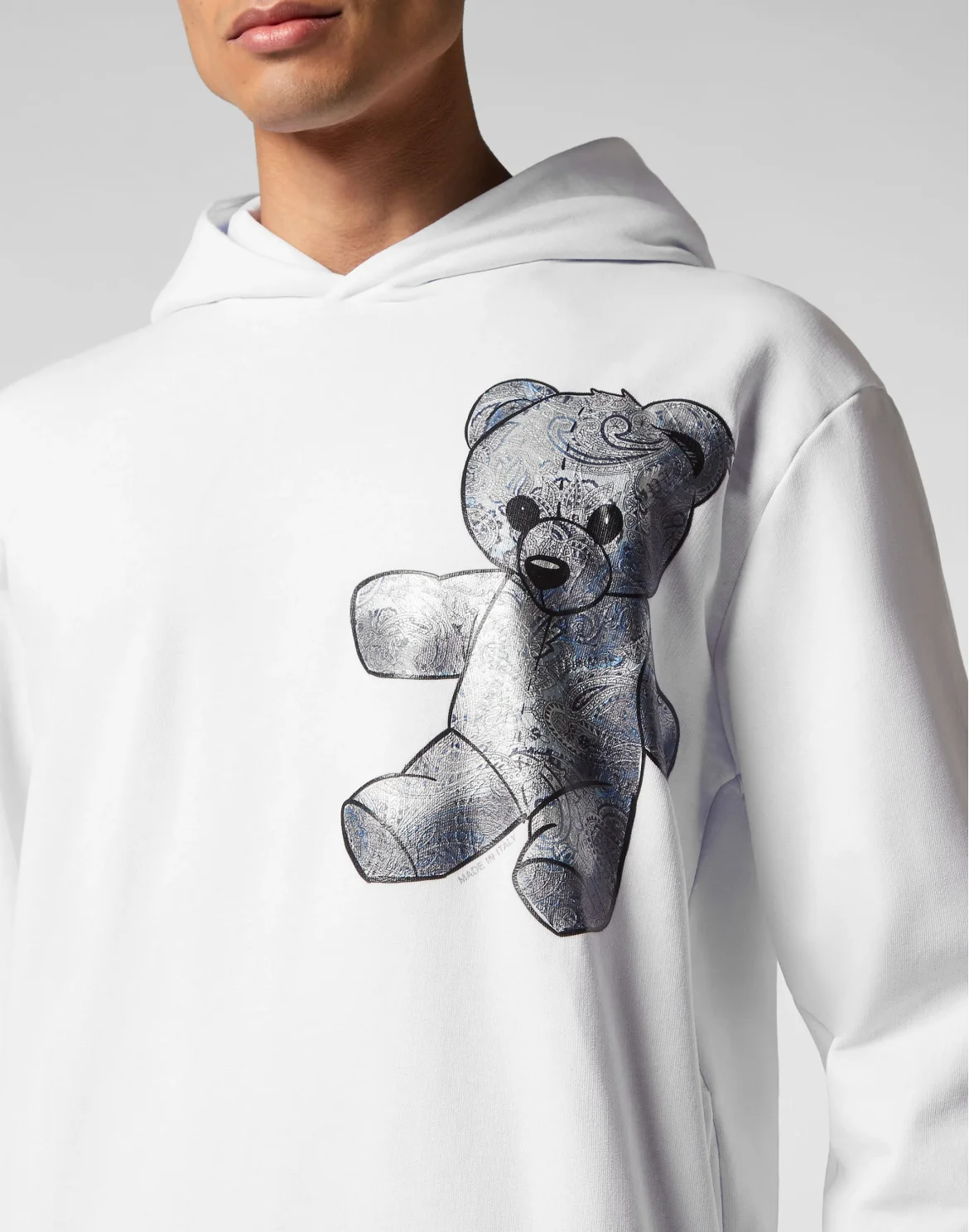 Hoodie Sweatshirt Paisley Teddy Bear, цвет: Белый