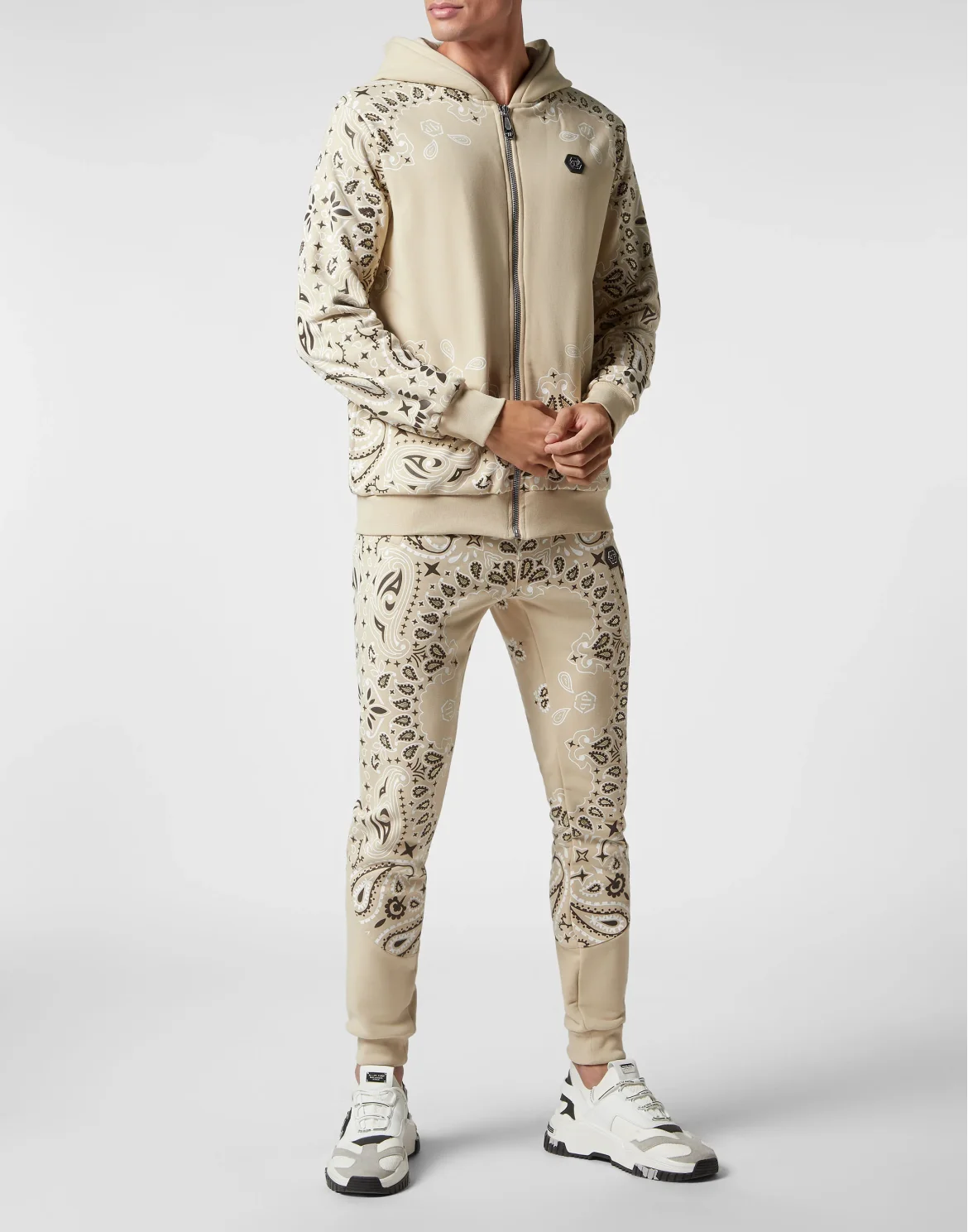 Jogging Tracksuit: Hoodie/Trousers Paisley Bandana, цвет: Бежевый