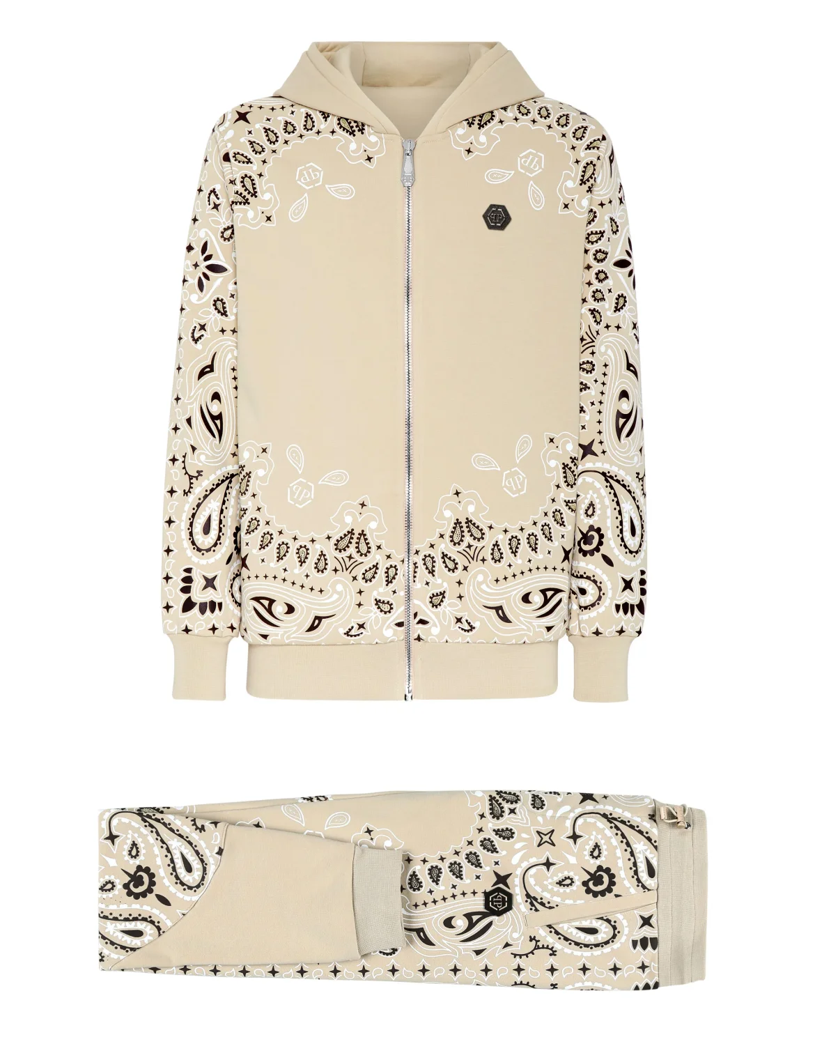 Jogging Tracksuit: Hoodie/Trousers Paisley Bandana, цвет: Бежевый