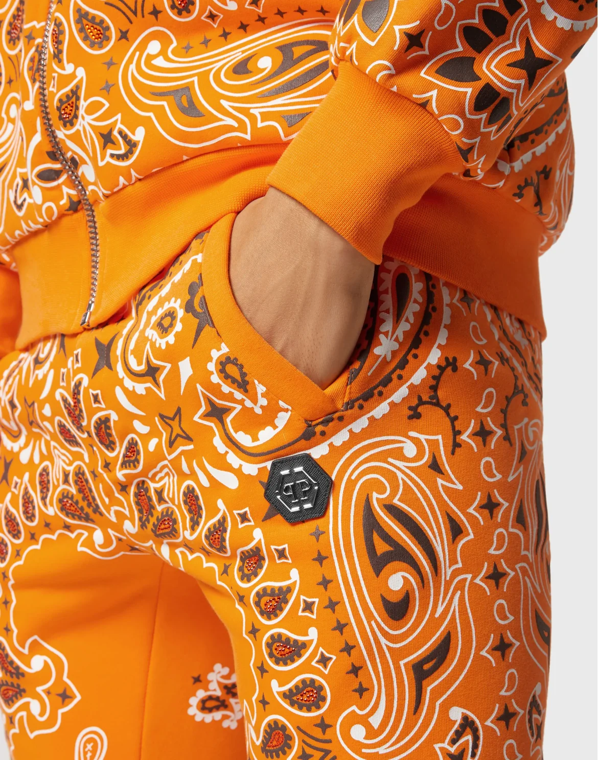 Jogging Tracksuit: Hoodie/Trousers Paisley Bandana, цвет: Оранжевый