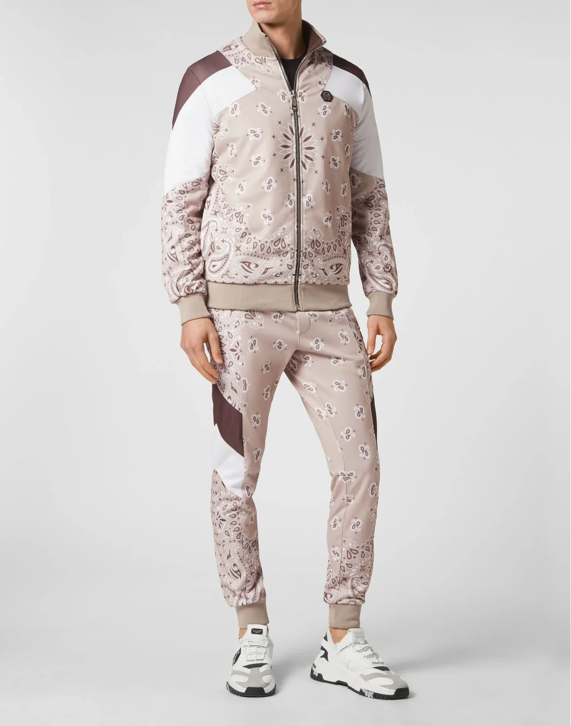 Jogging Tracksuit: Top/Trousers Paisley Foulard, цвет: Бежевый