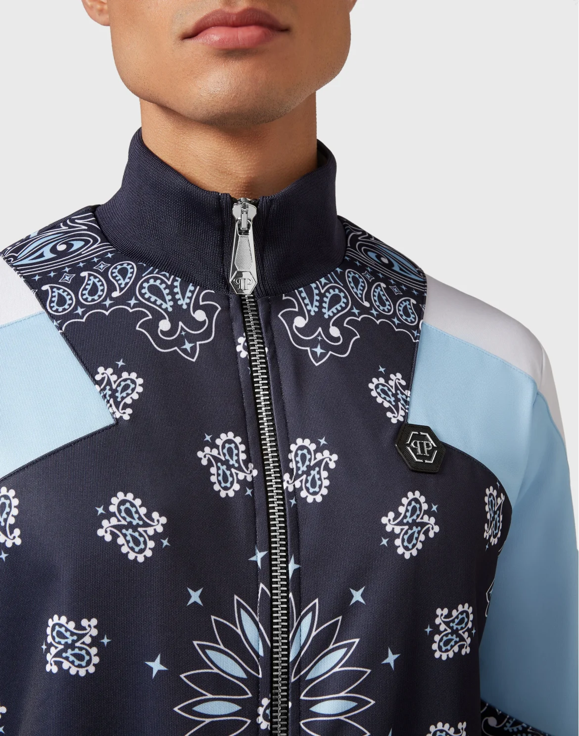Jogging Tracksuit: Top/Trousers Paisley Foulard, цвет: Синий