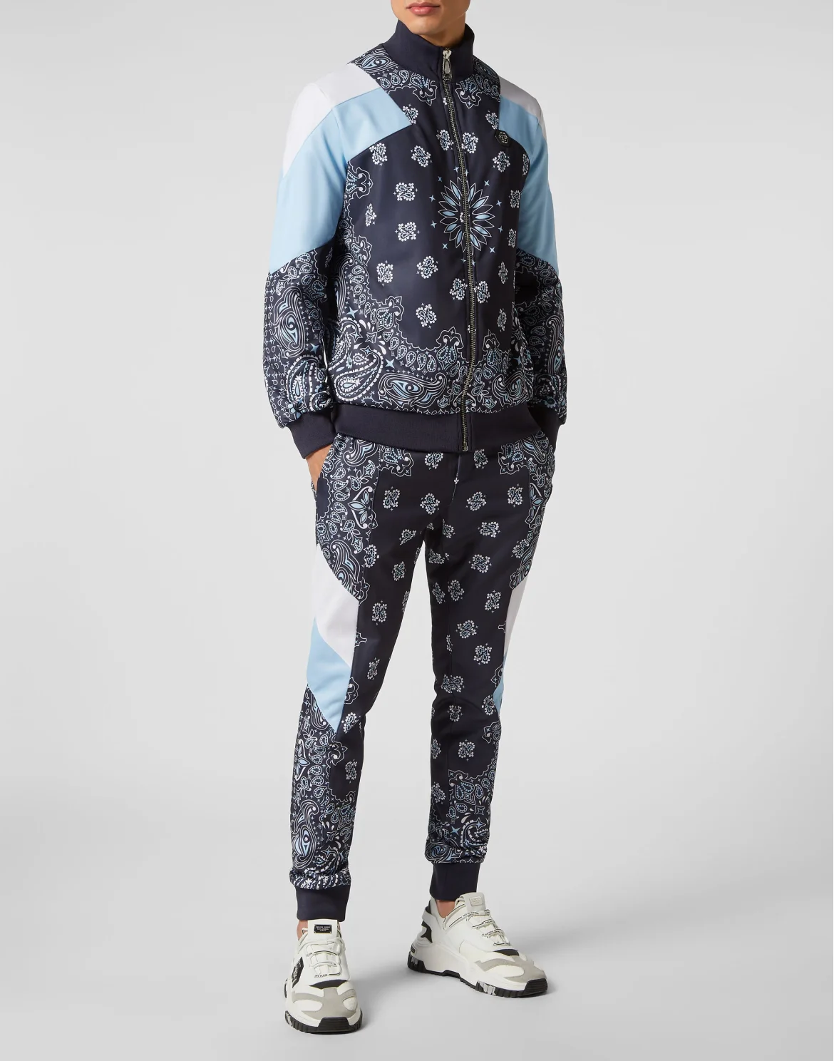 Jogging Tracksuit: Top/Trousers Paisley Foulard, цвет: Синий