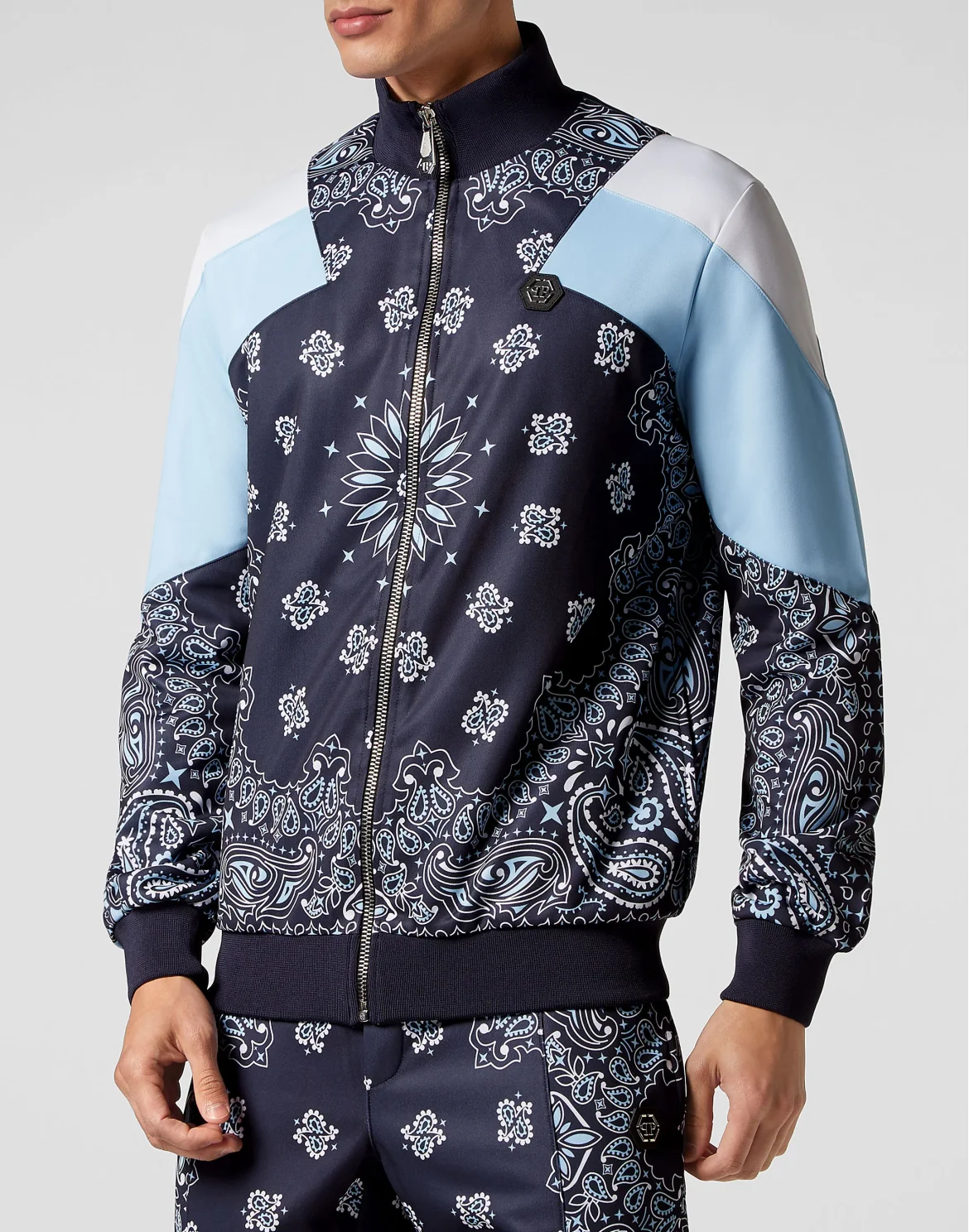 Jogging Tracksuit: Top/Trousers Paisley Foulard, цвет: Синий