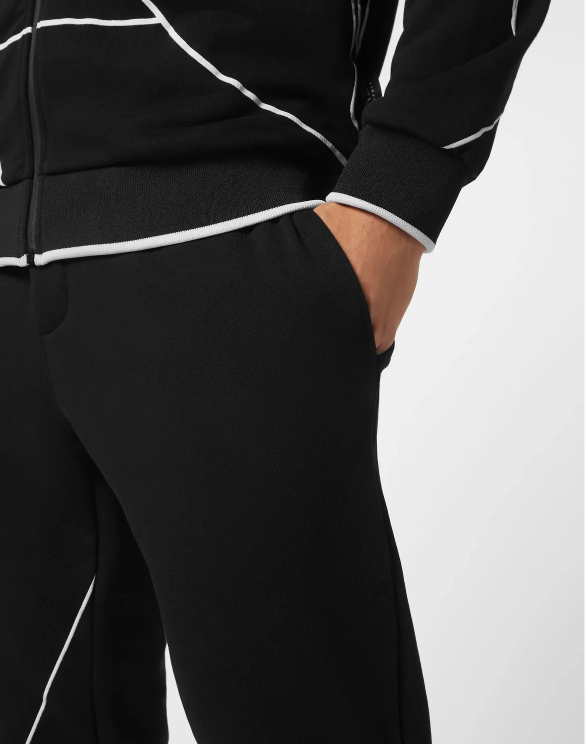 Jogging Tracksuit: Sweatjacket/Trousers Tiger Court Edition, цвет: Черный