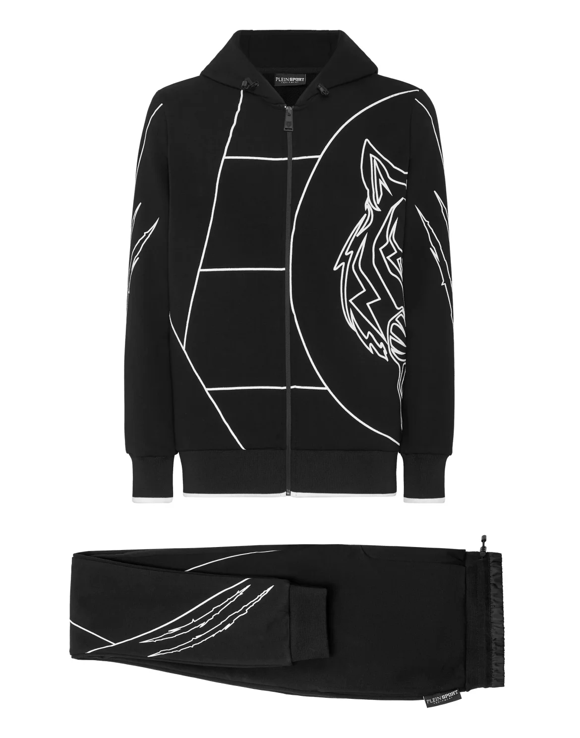 Jogging Tracksuit: Sweatjacket/Trousers Tiger Court Edition, цвет: Черный