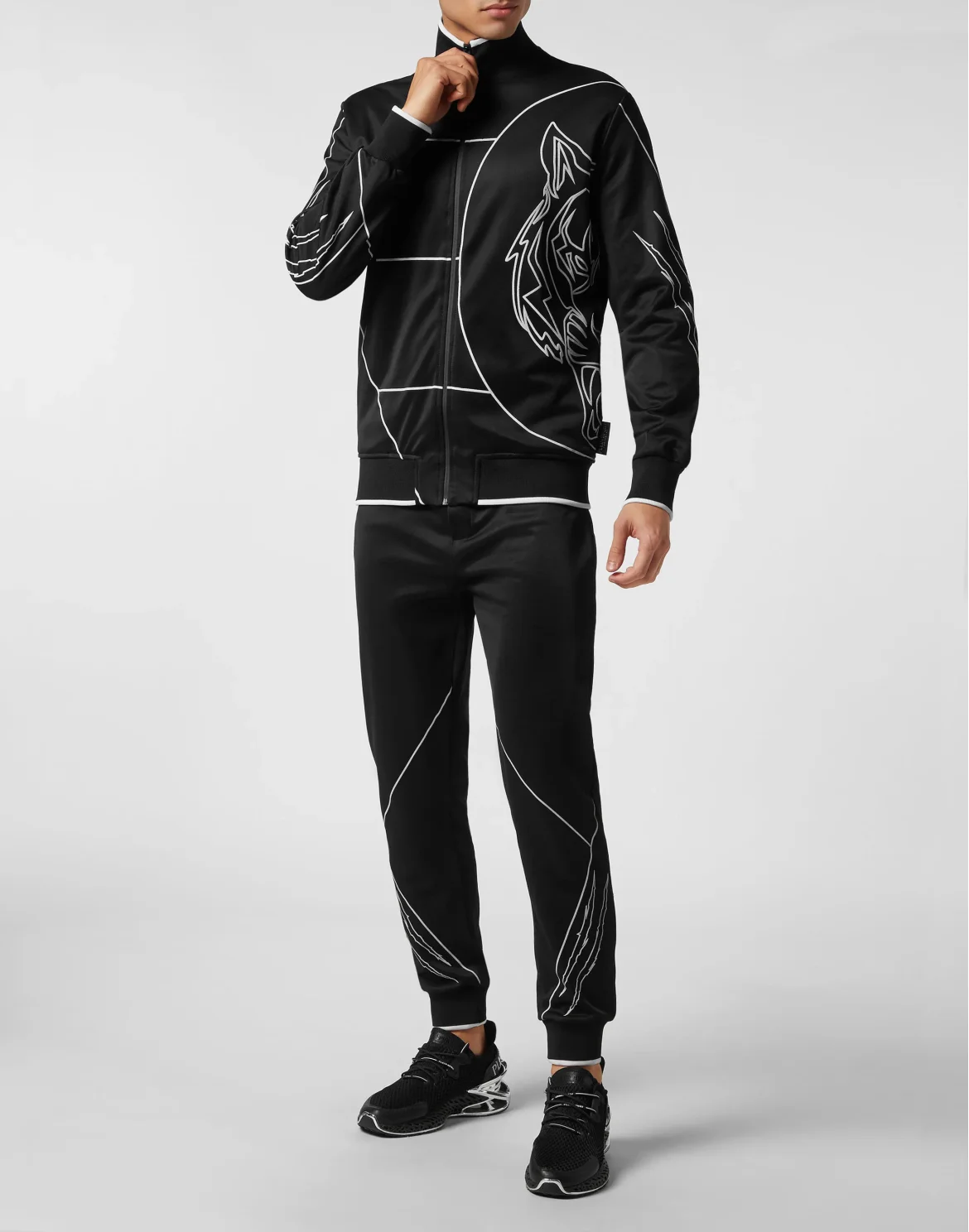 Jogging Tracksuit: Top/Trousers Tiger Court Edition, цвет: Черный