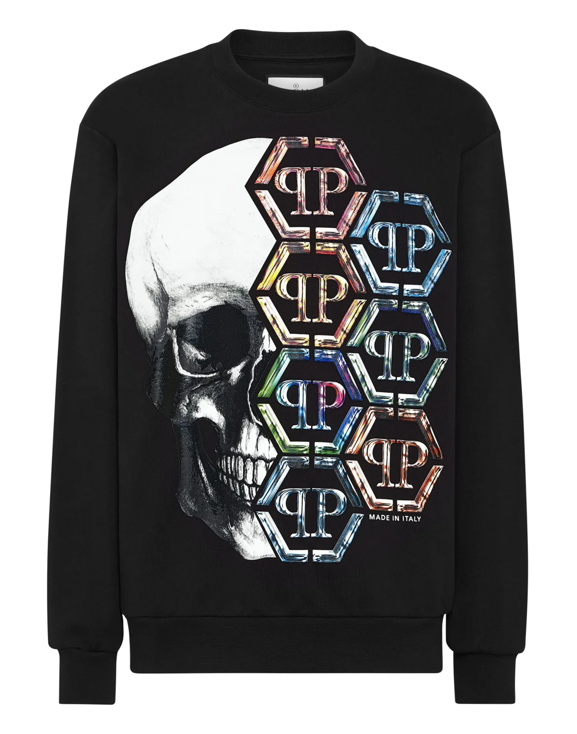 Sweatshirt LS Skull and Plein, цвет: Черный